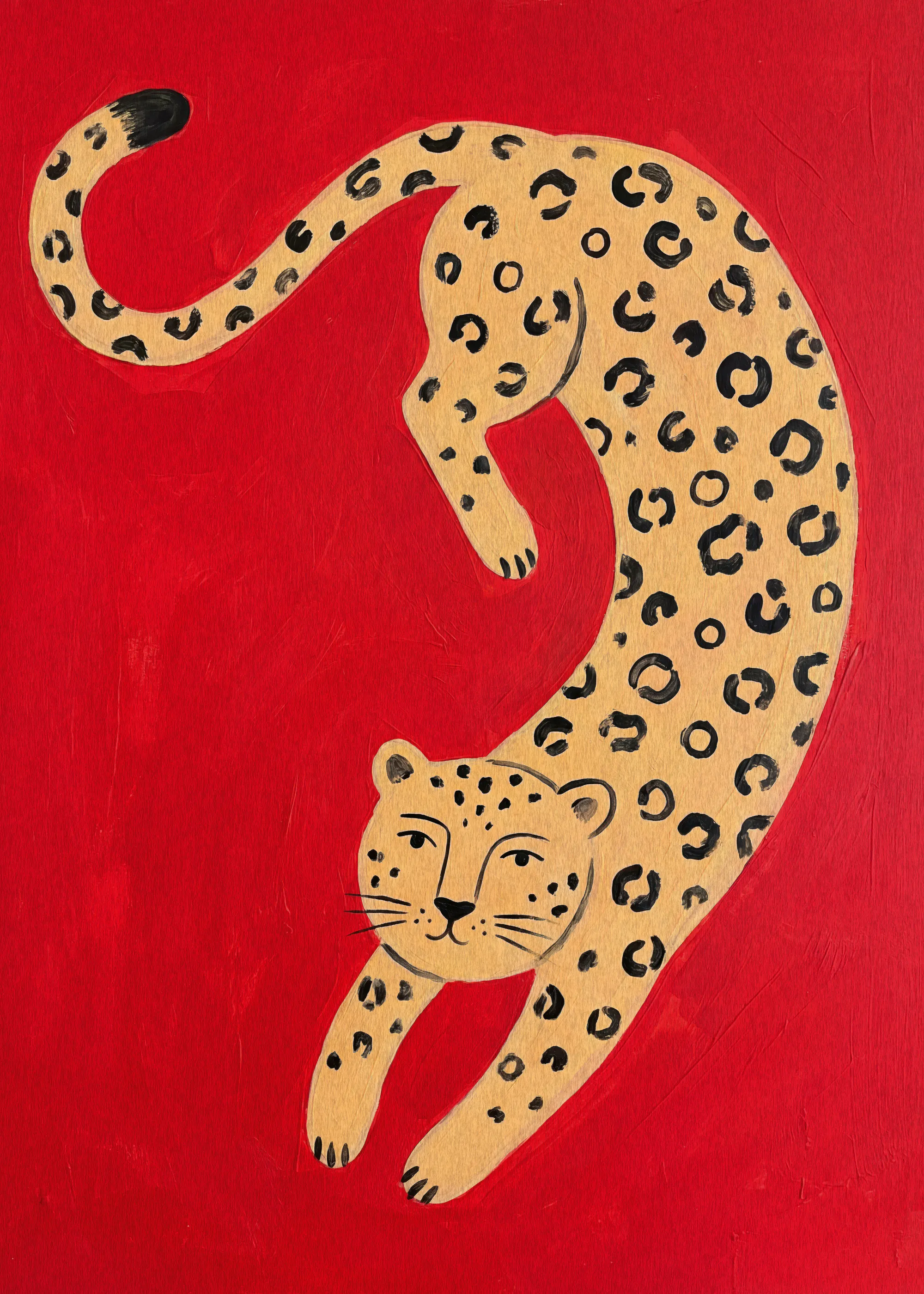 Springende Leopard Plakat 0