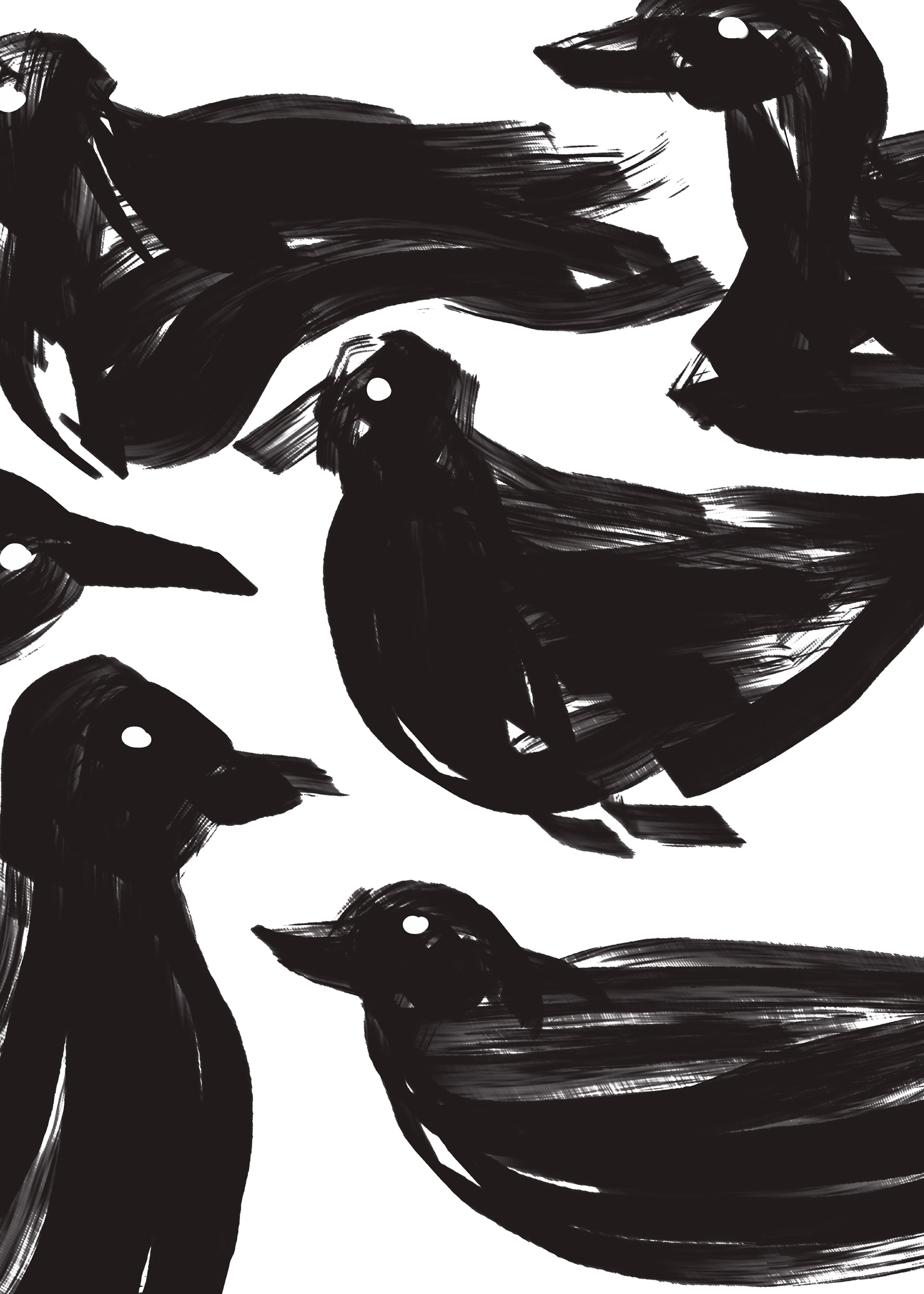 Black Bird Silhouettes Poster 0