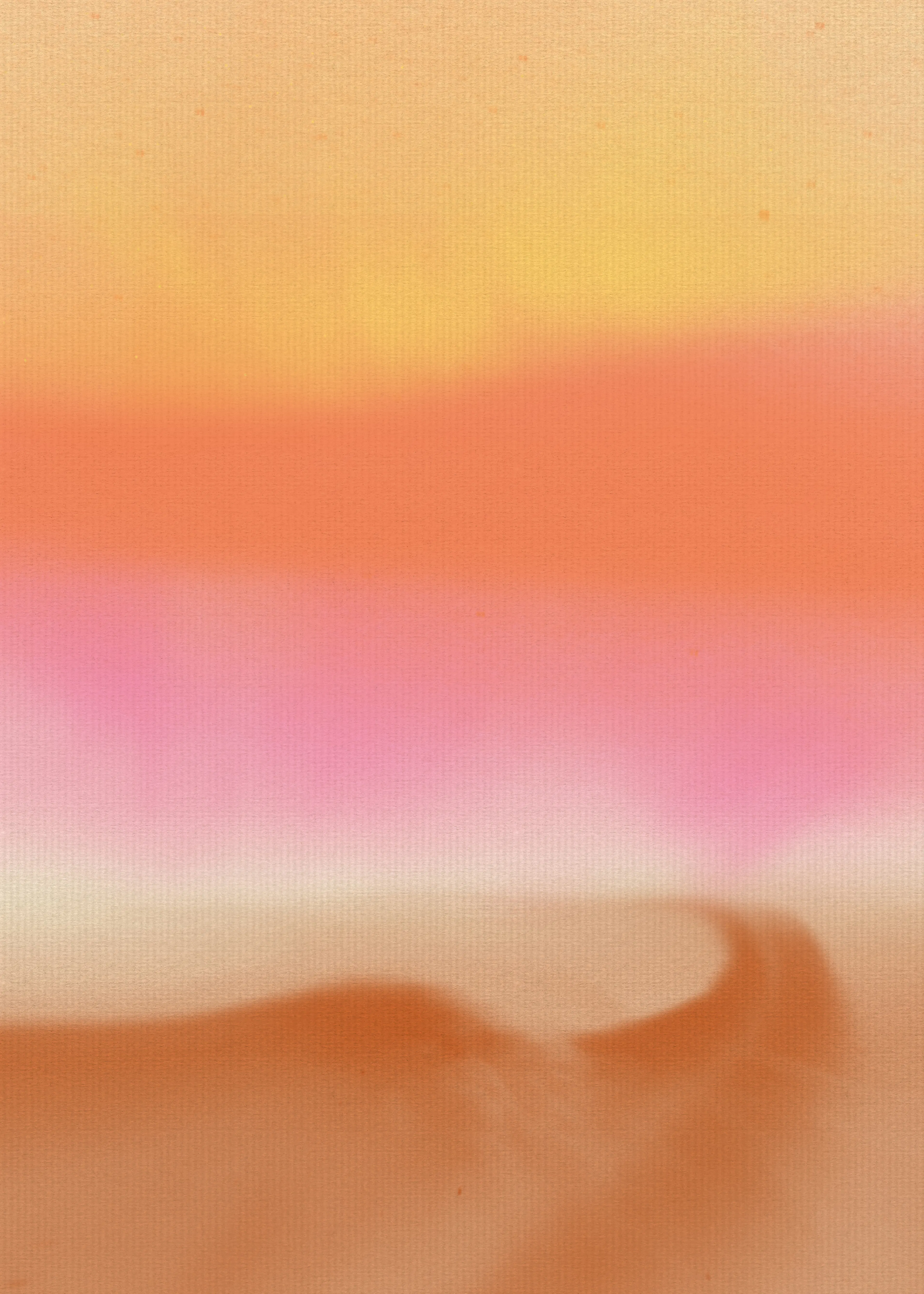 Orange Desert Sunset Poster 0