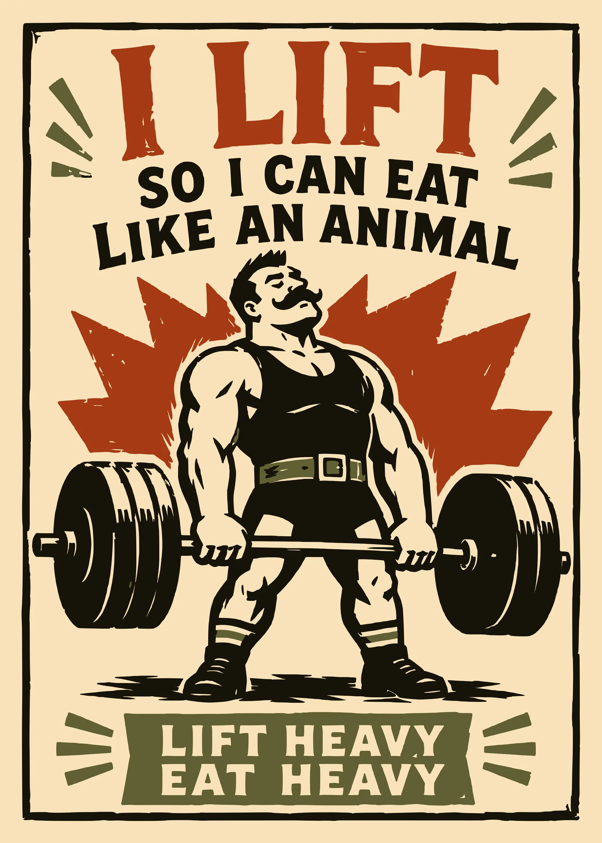 Schwer Heben Schwer Essen Poster 0