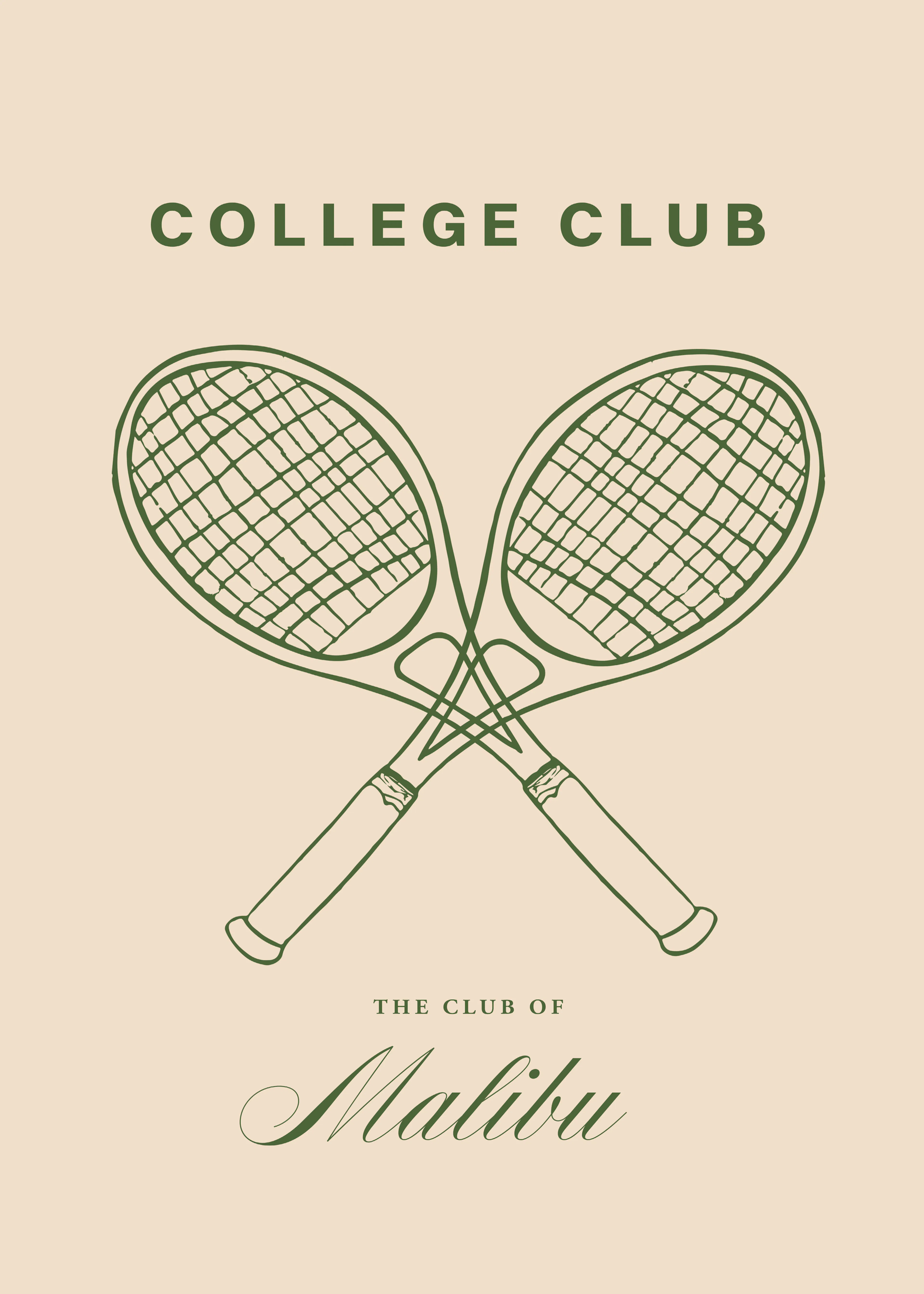 Beige Tennis Club Poster 0