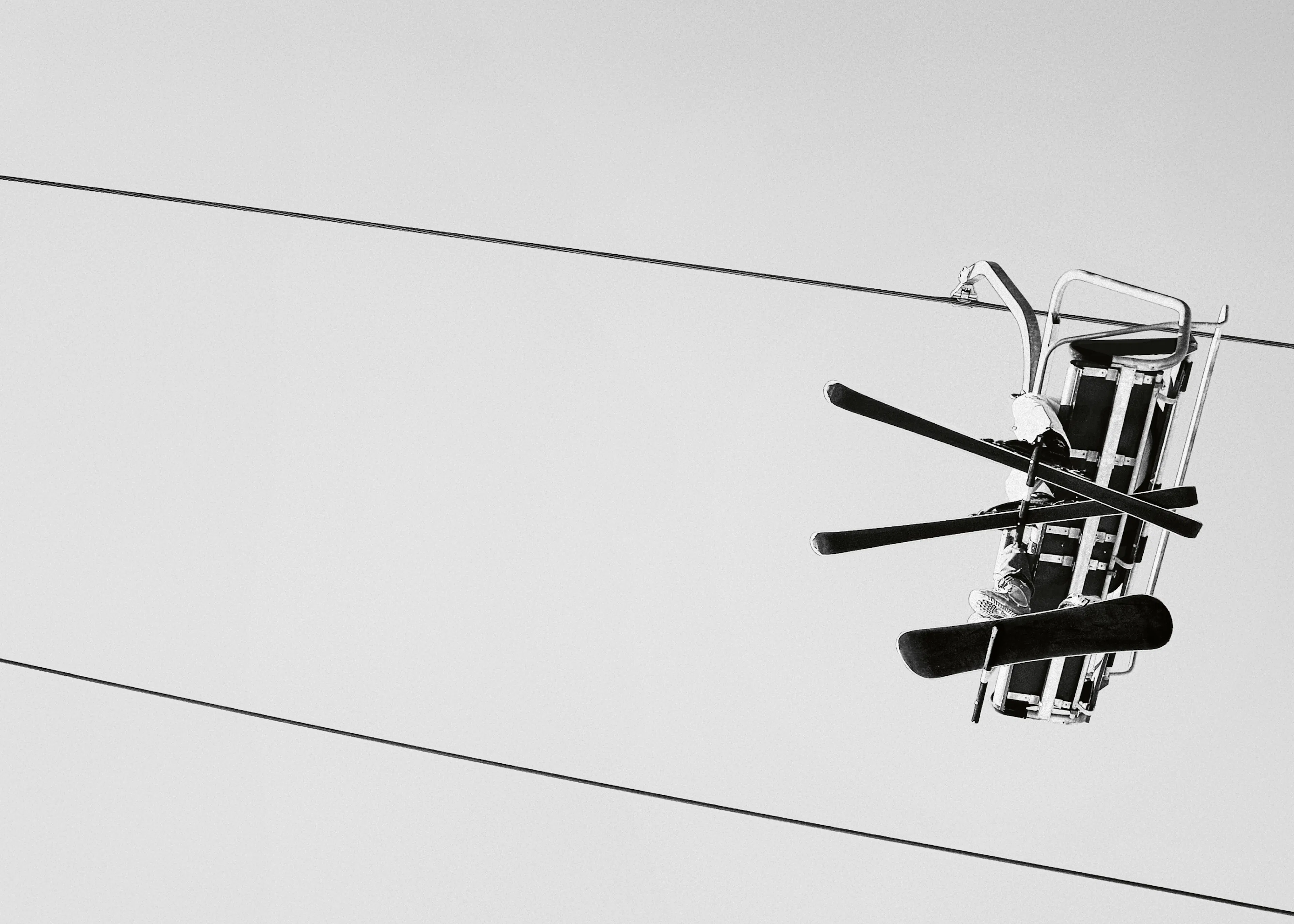 Ski Lift Silhouette Poster 0