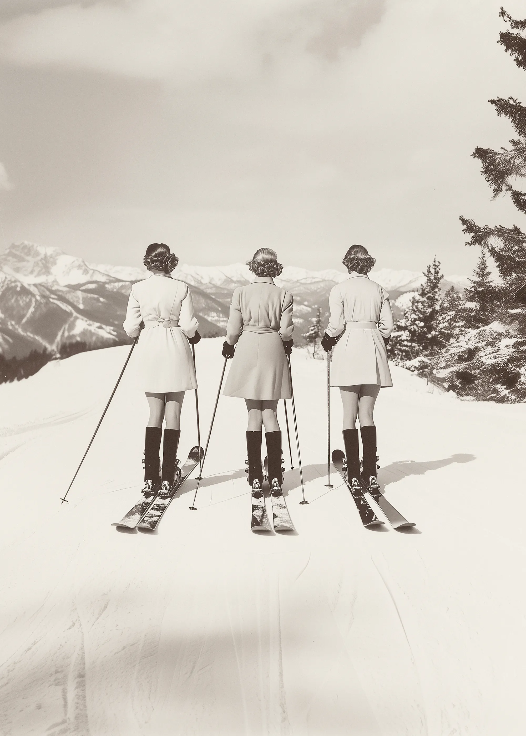 Vintage Ski-Abenteuer Poster 0