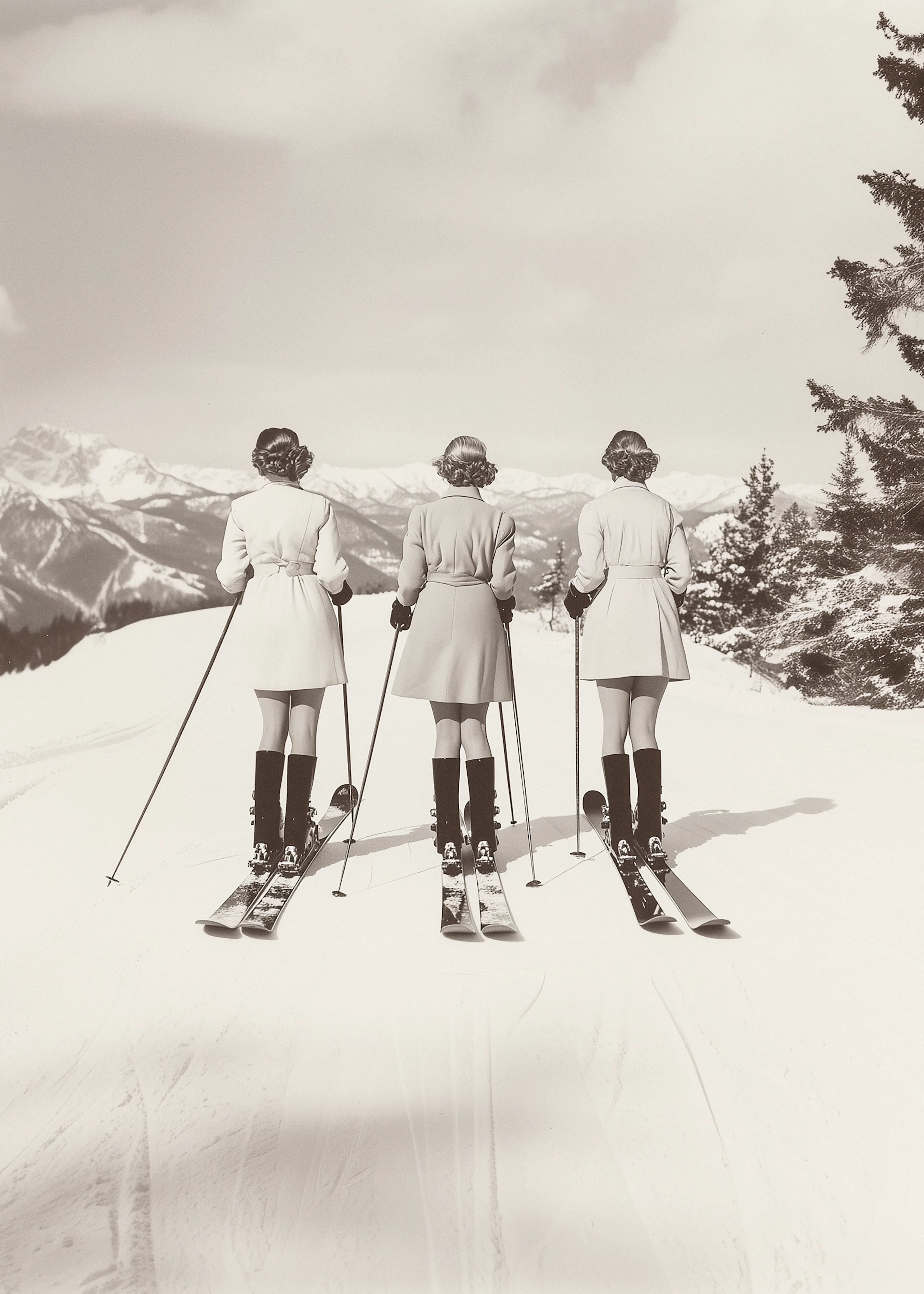 Vintage Ski Adventure Poster 0