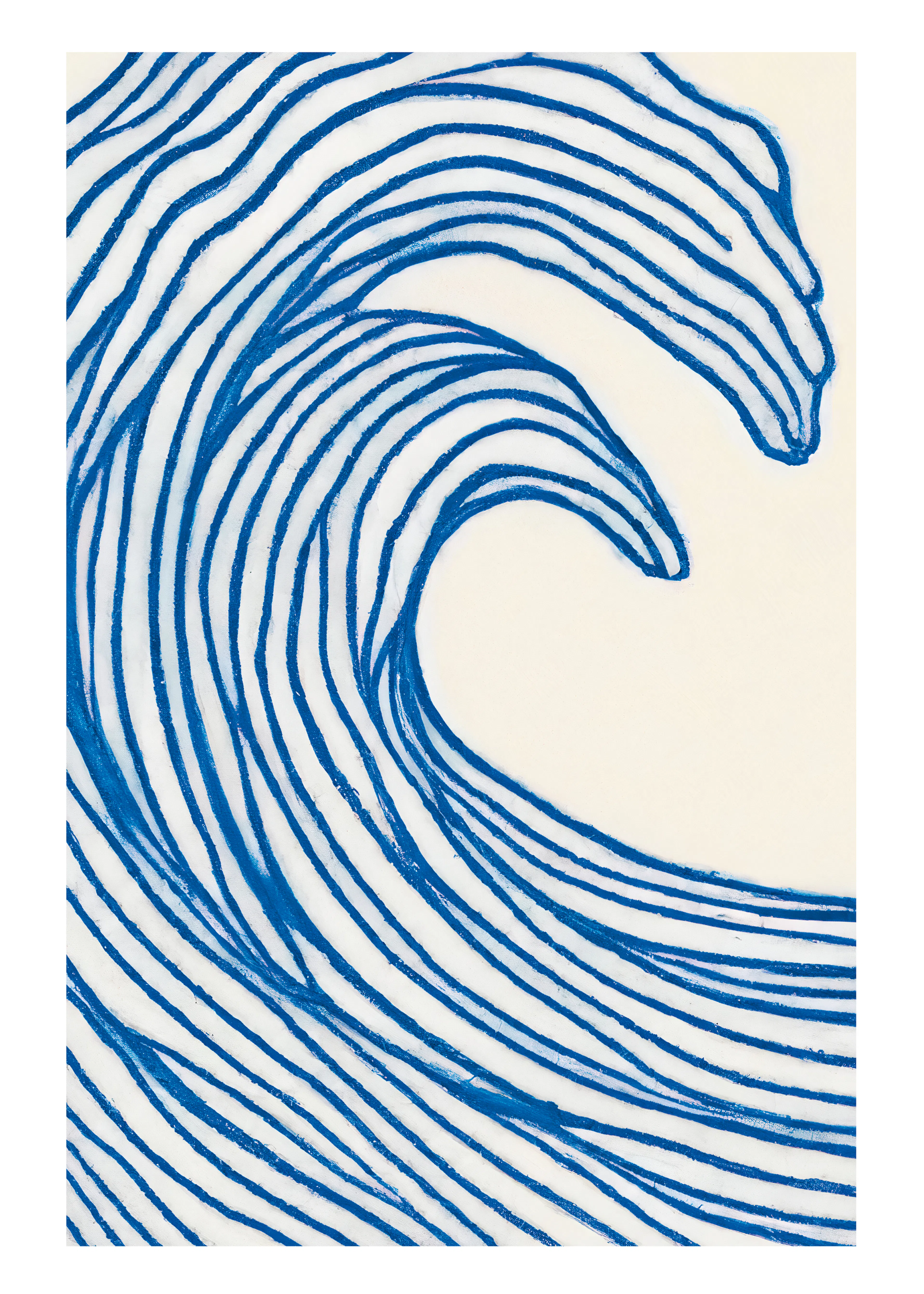 Navy Blue Wave Poster 0