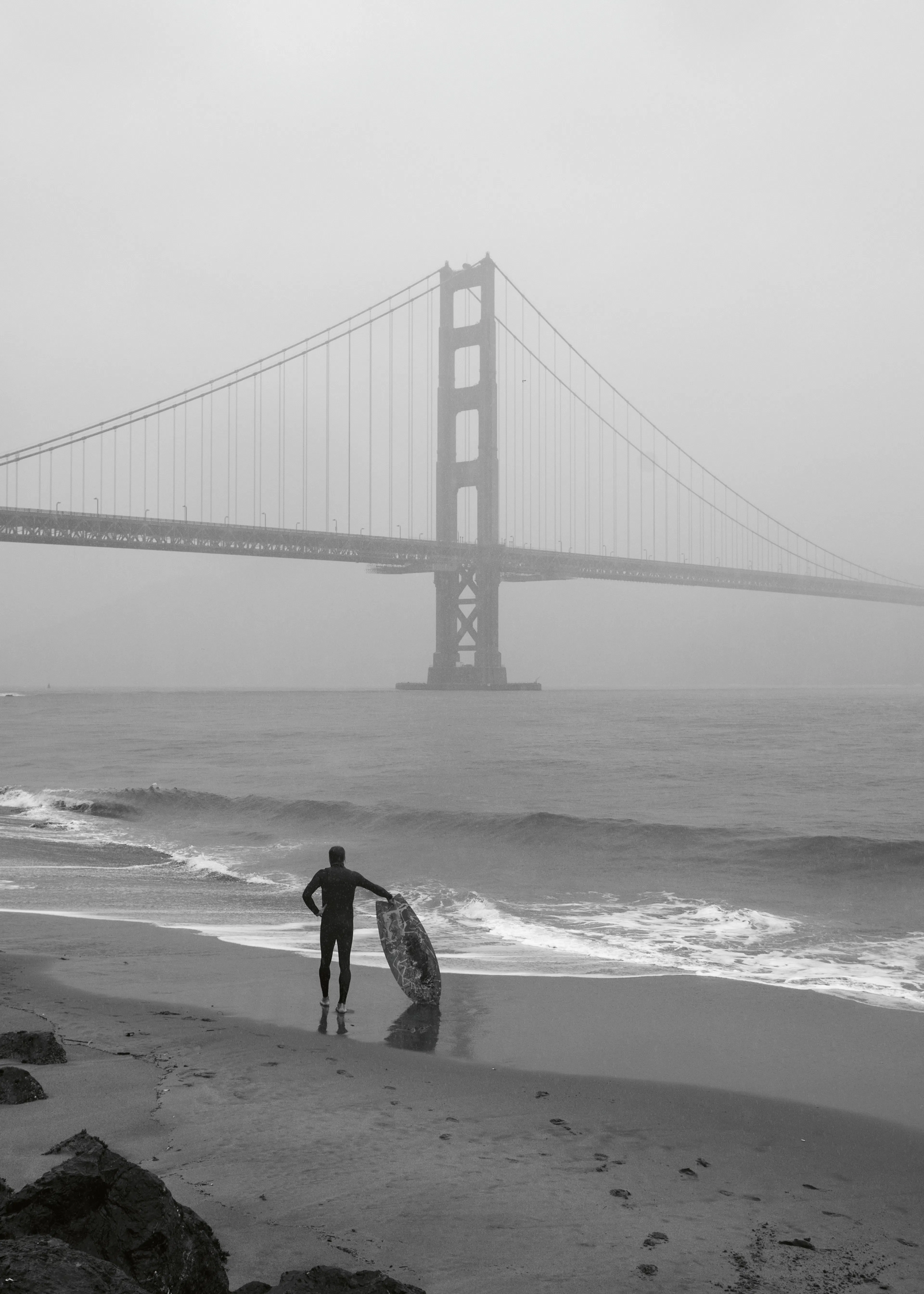 Foggy Beach Walk Poster 0