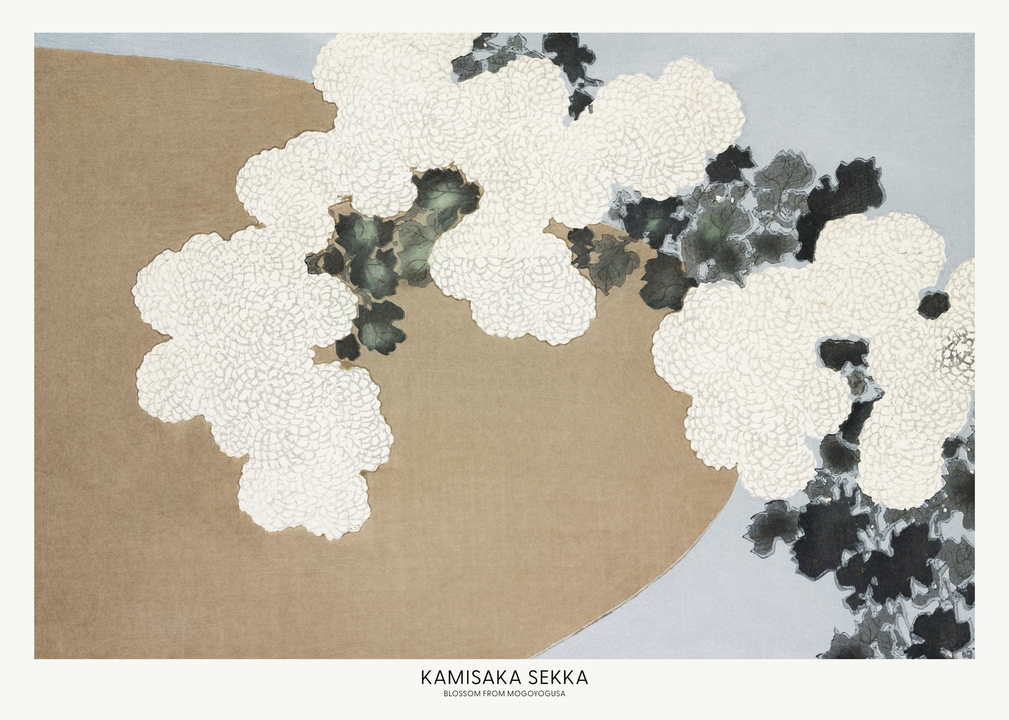 Beige Serene Blossoms Poster 0
