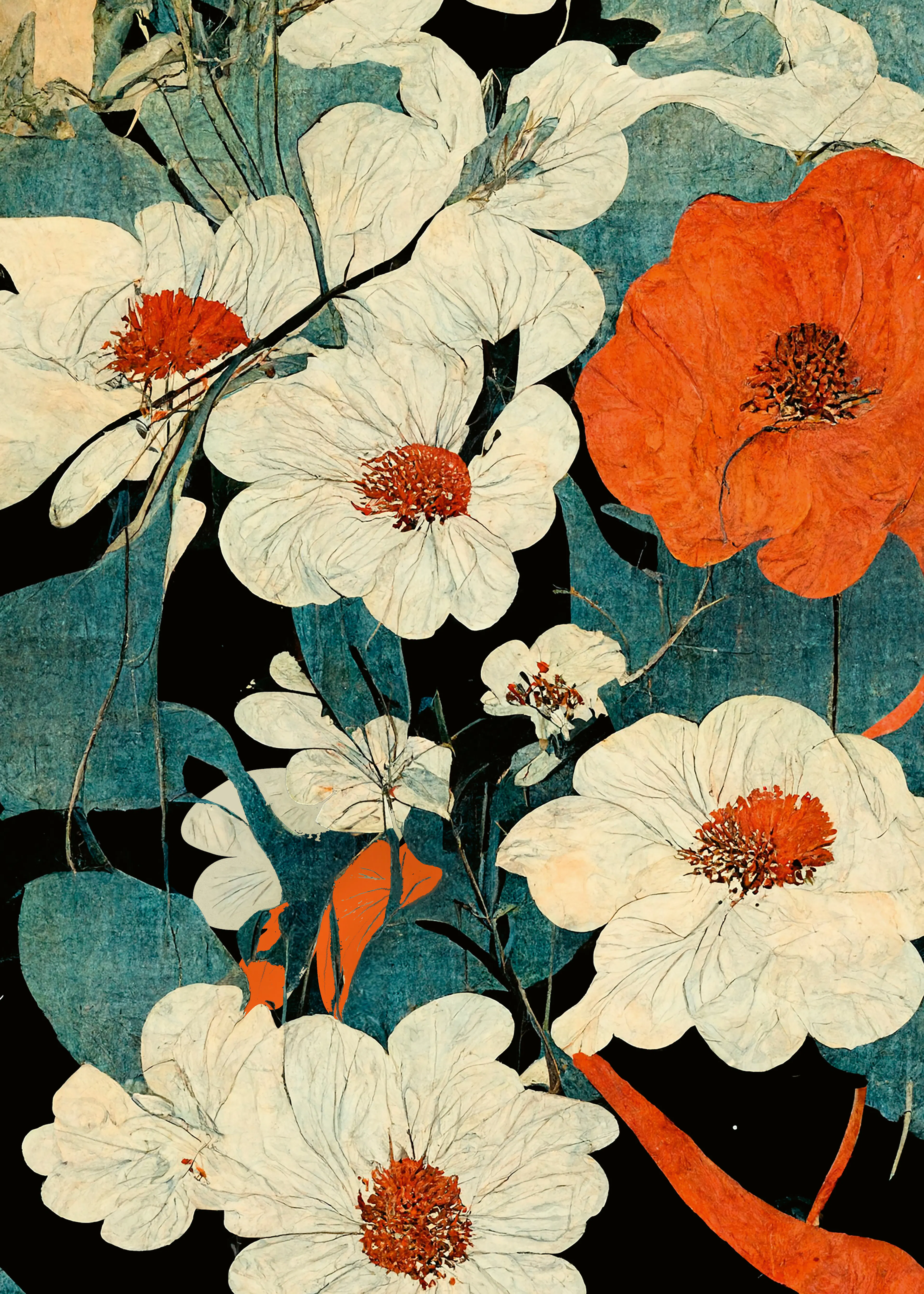Floral Vibrante Póster 0