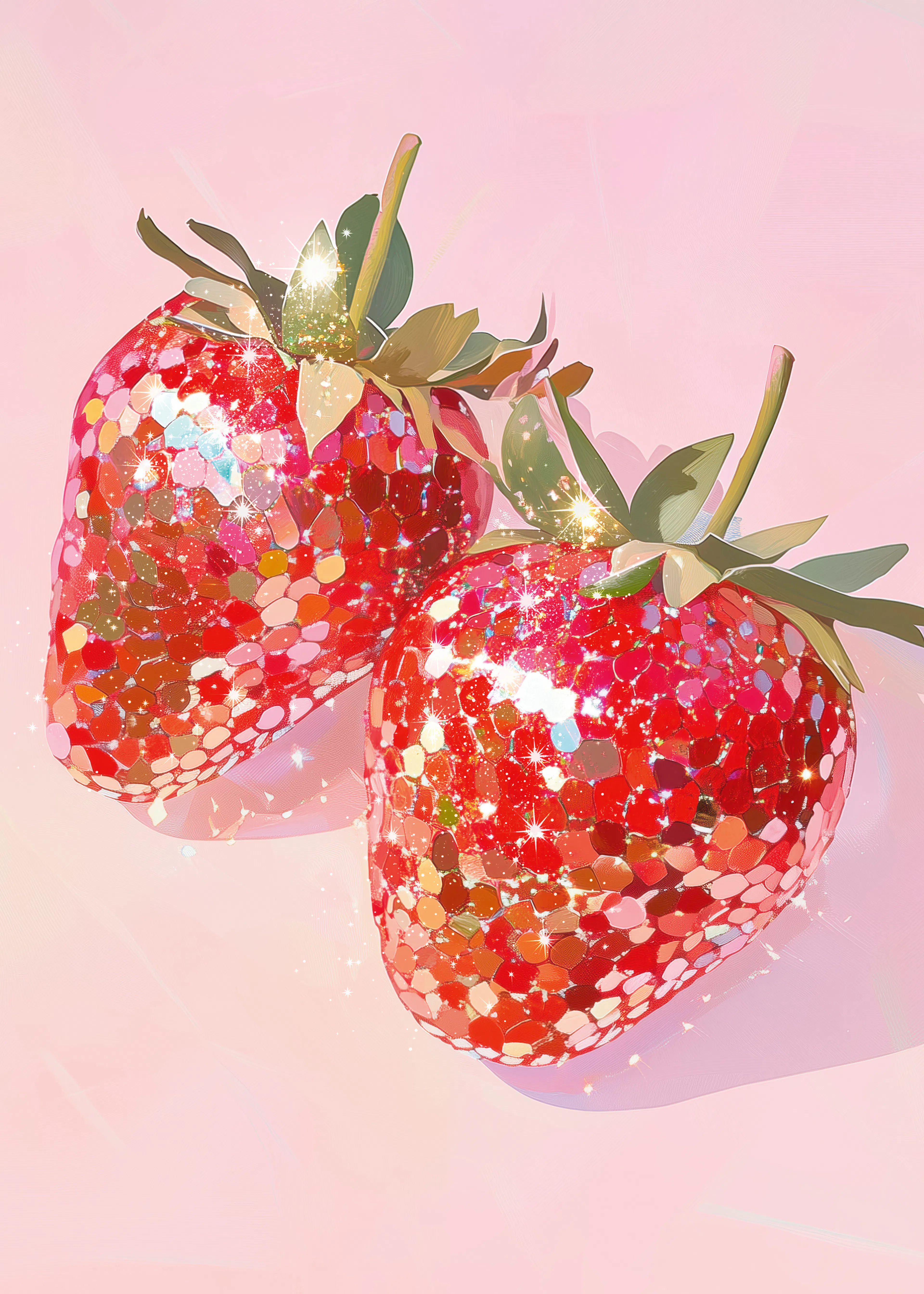 Sparkling Strawberries Poster 0