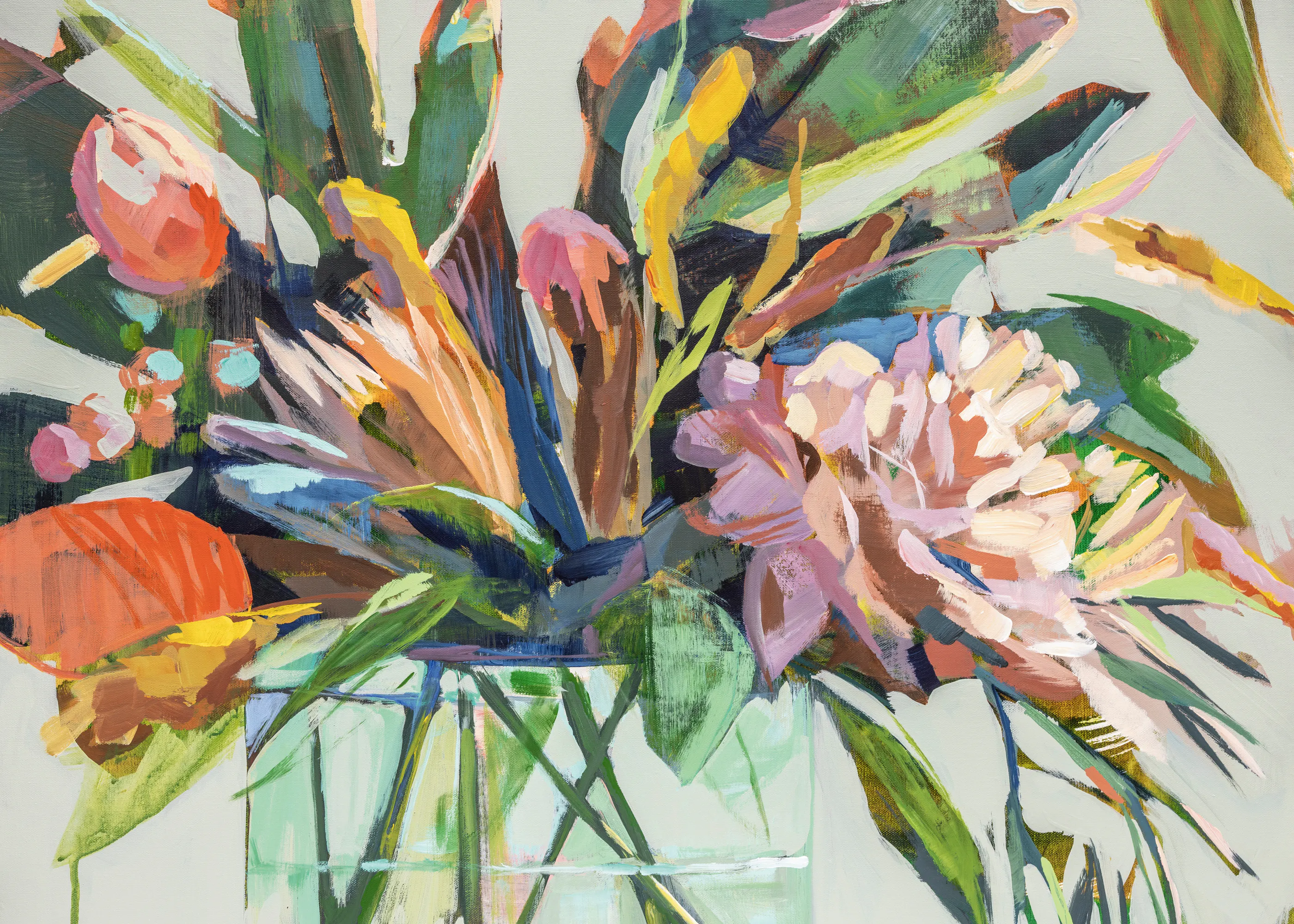 Green Vibrant Floral Poster 0
