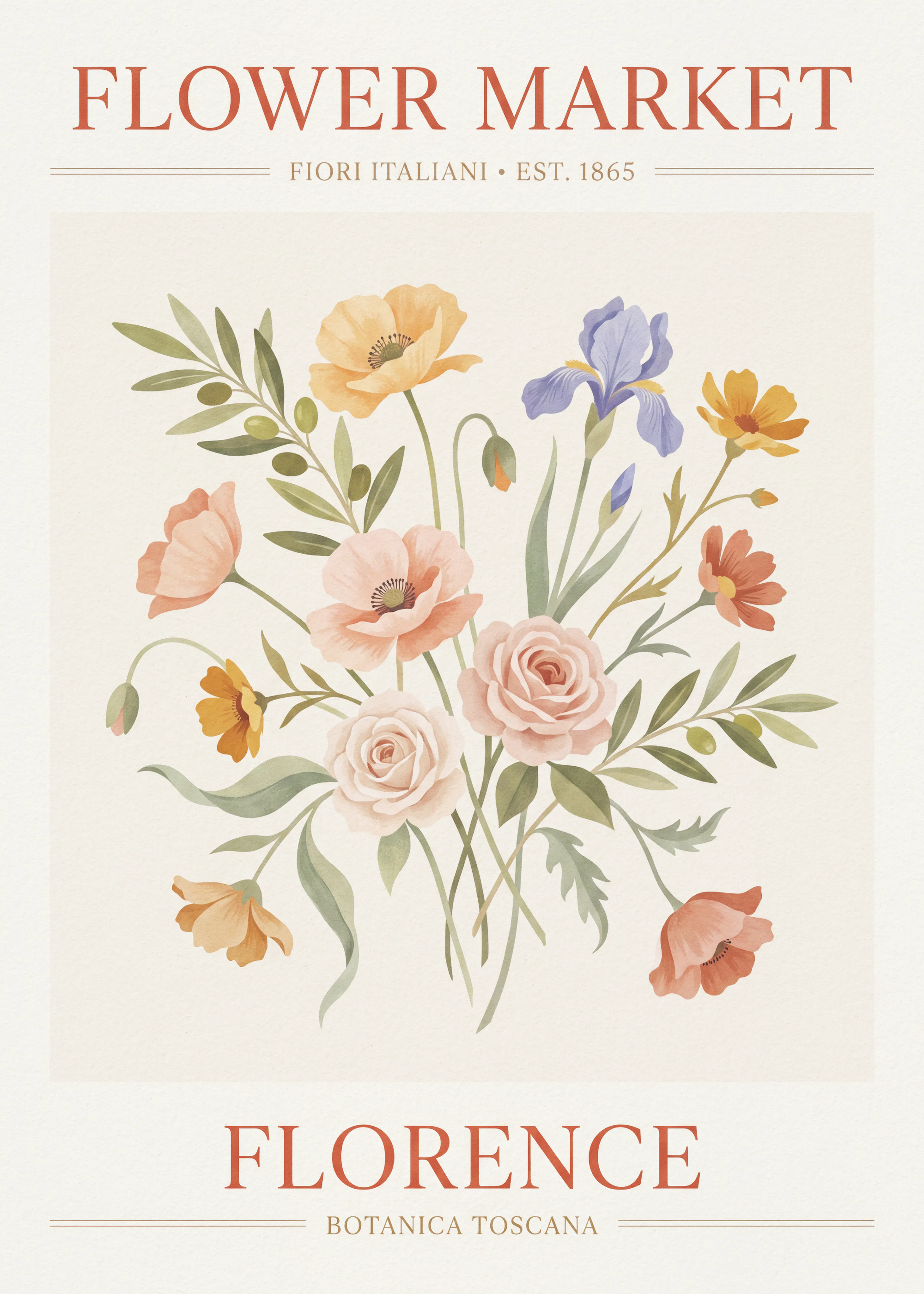 Pastel Flower Market Poster 0