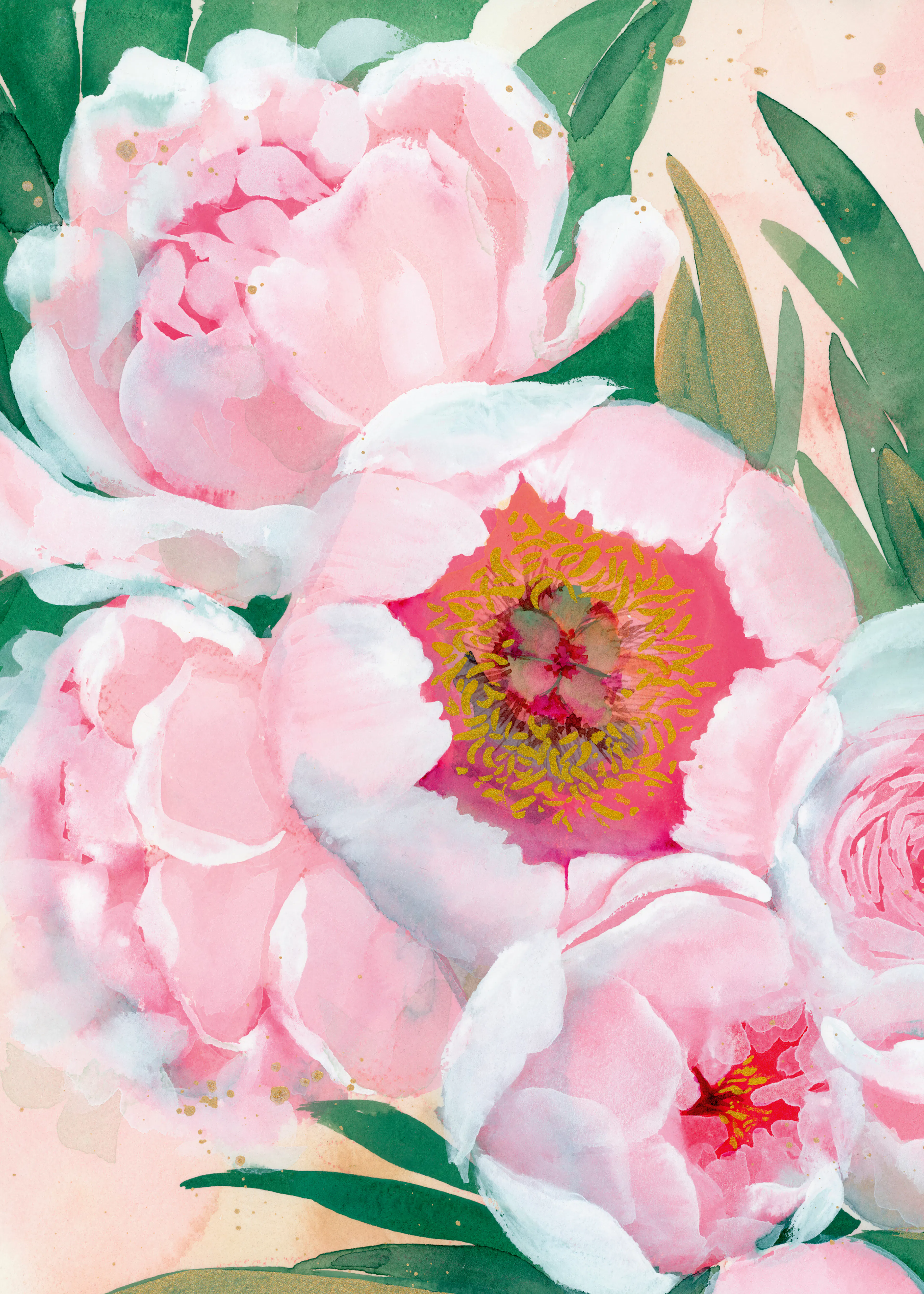 Pink Blush Peonies Poster 0