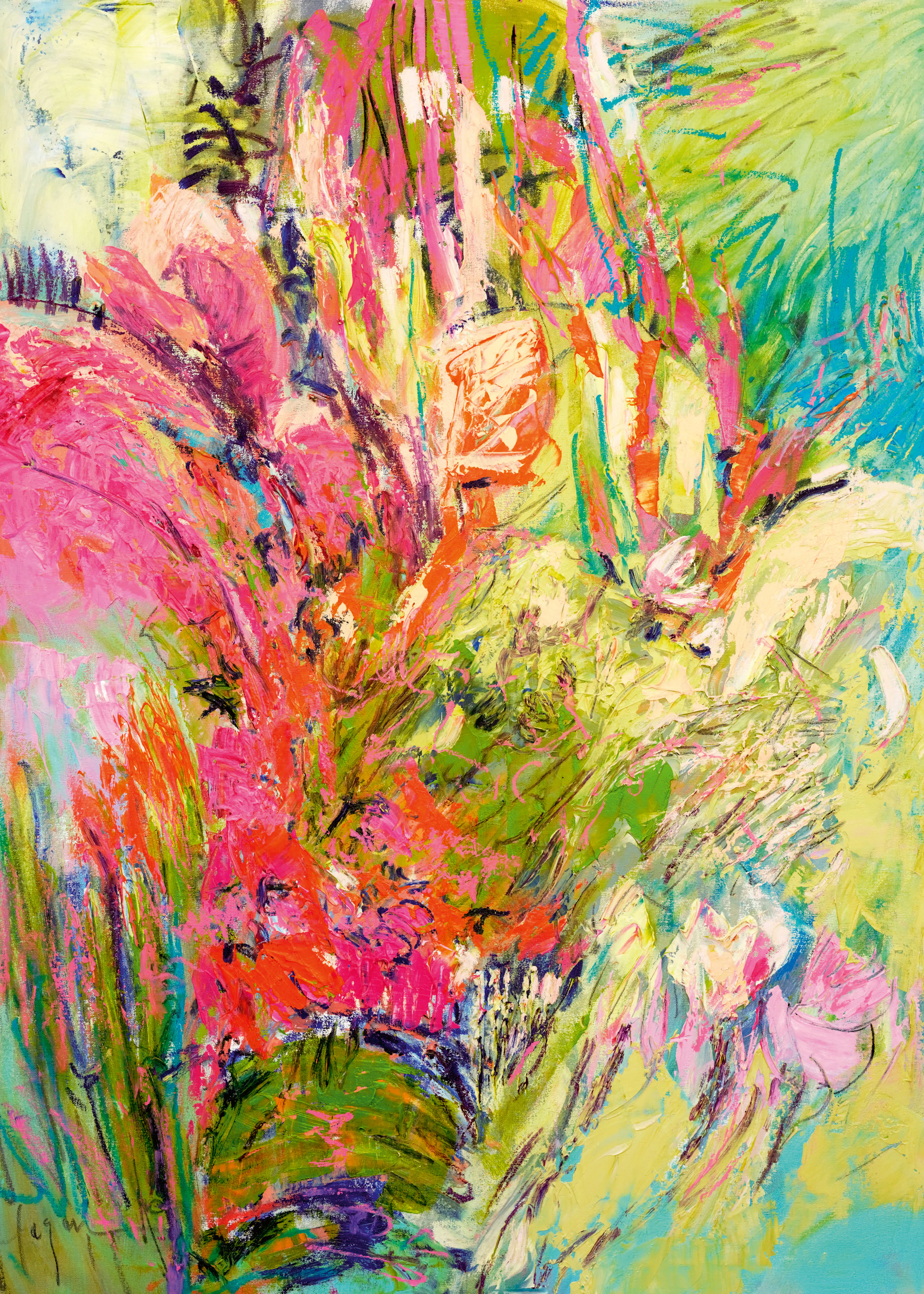Magenta Vibrant Garden Poster 0