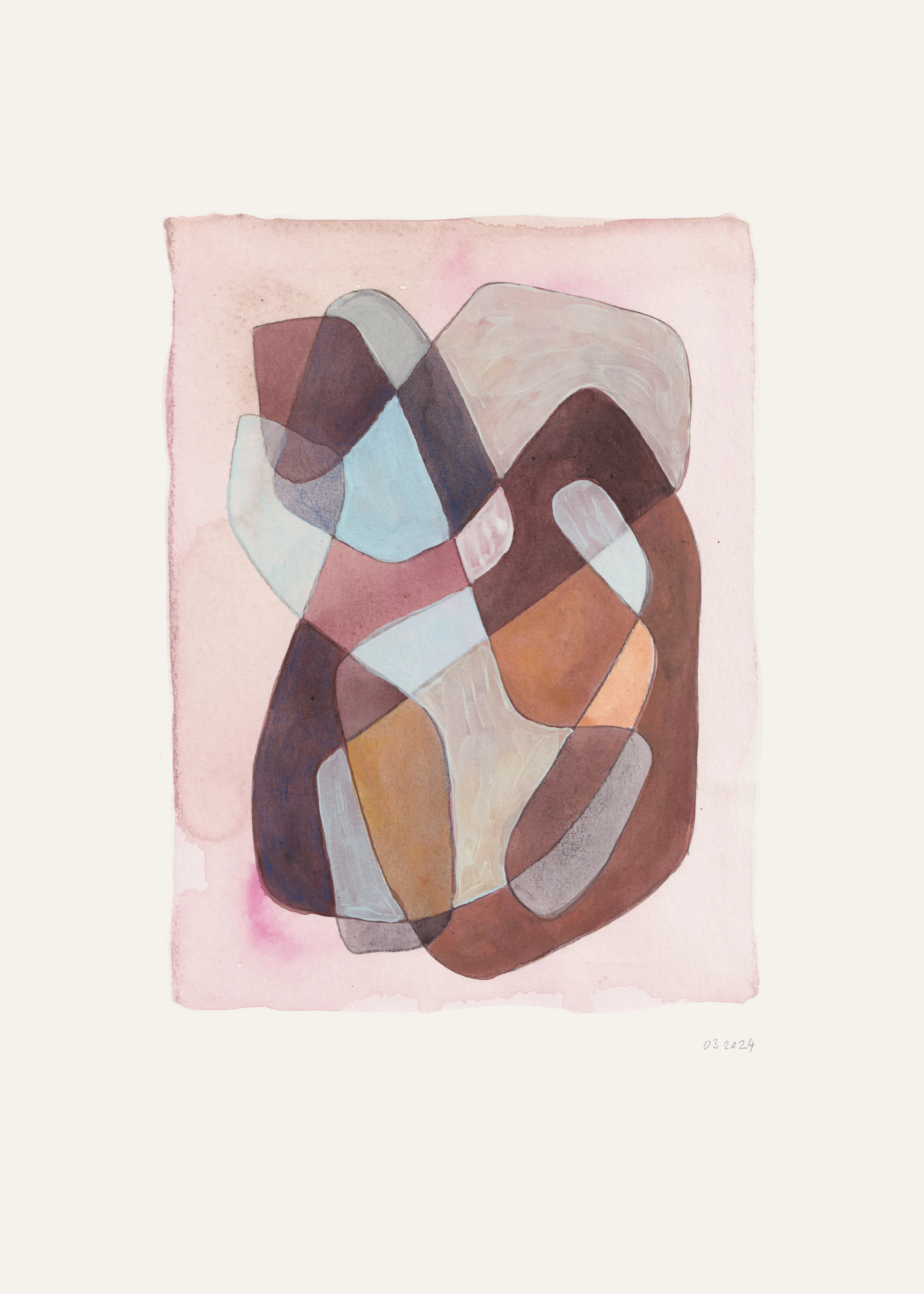 Pink Abstract Shapes Poster 0