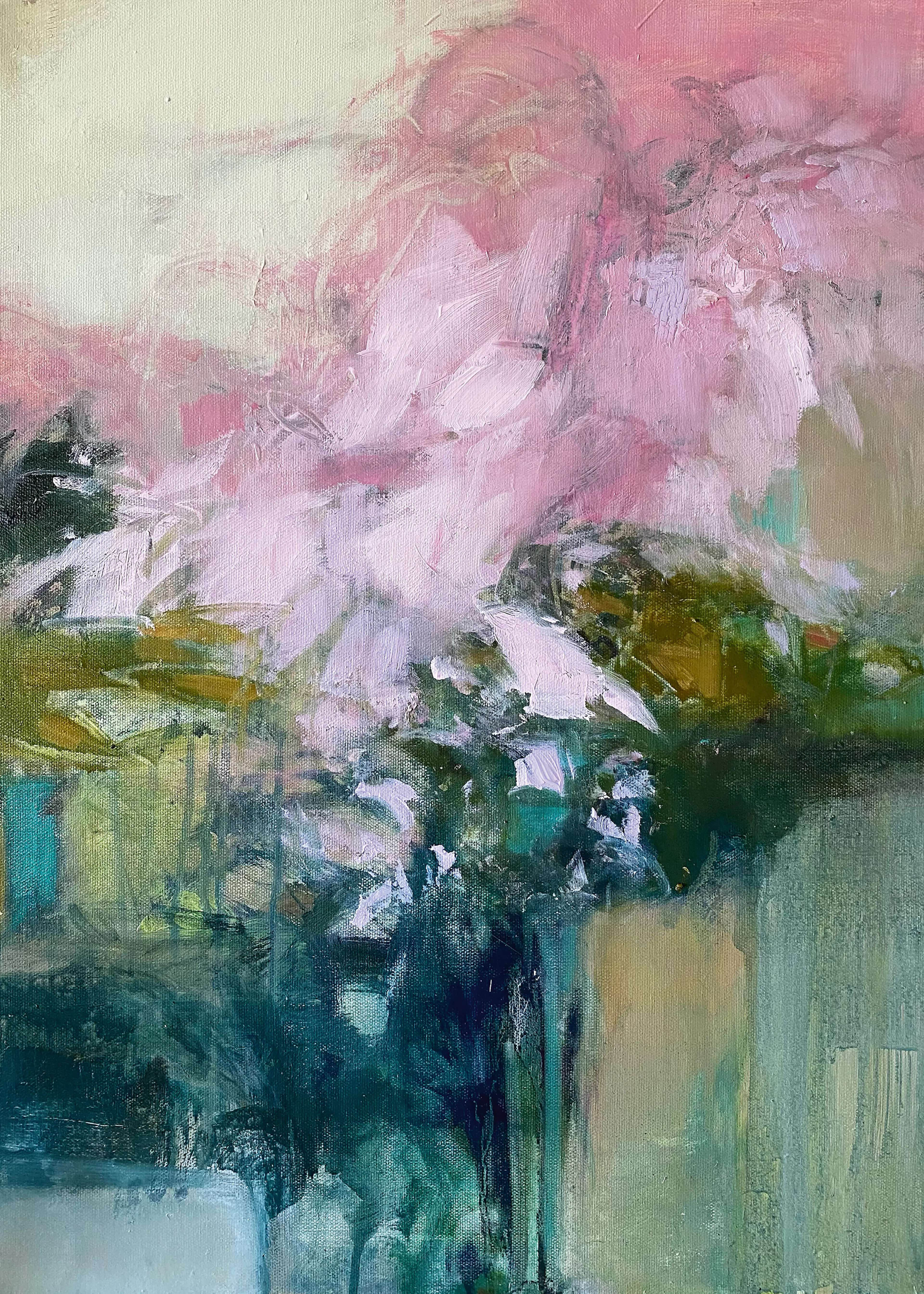 Neblina de Flores Rosas Póster 0