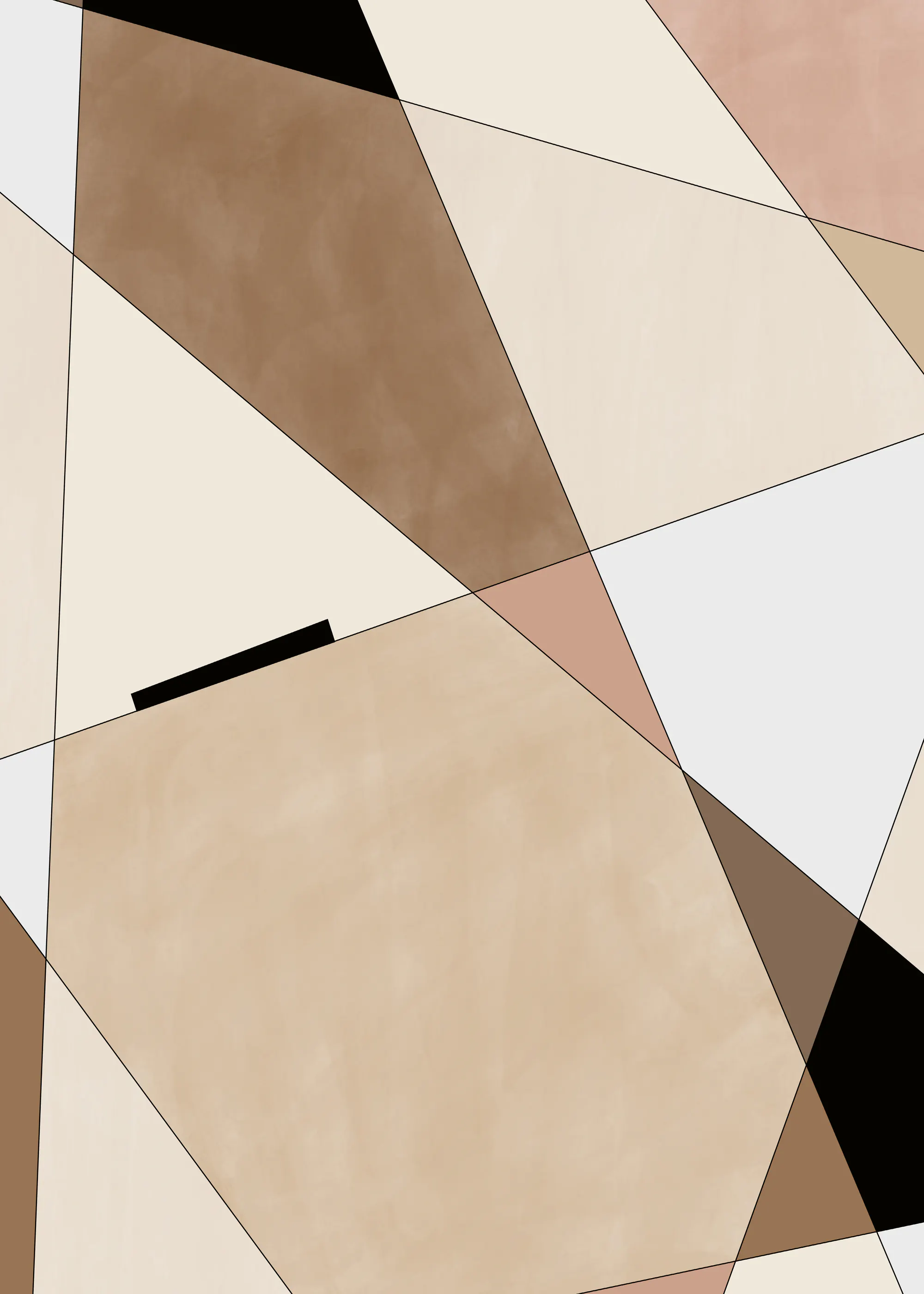 Warm Beige Geometrie Poster 0