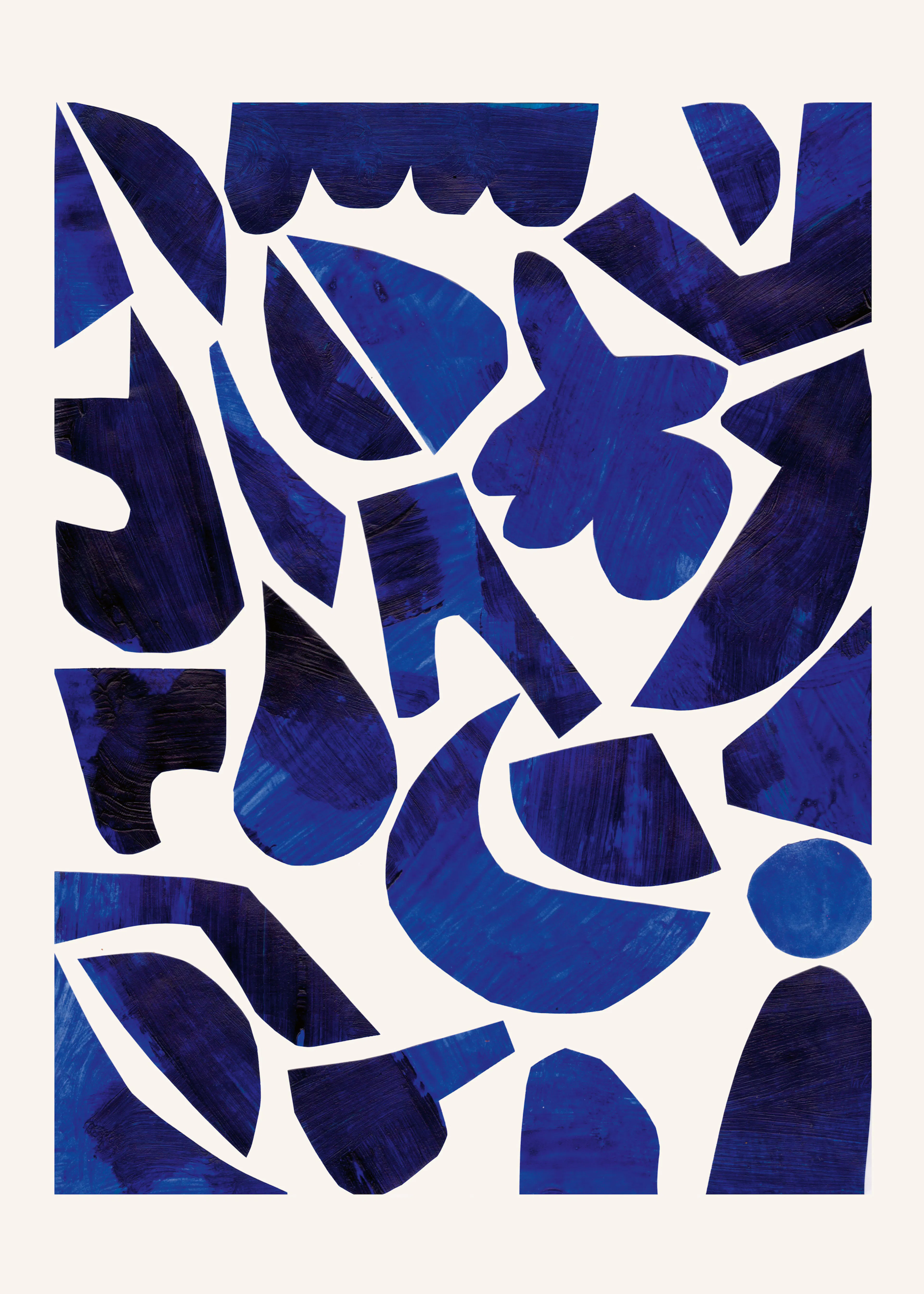 Formas Azules Póster 0
