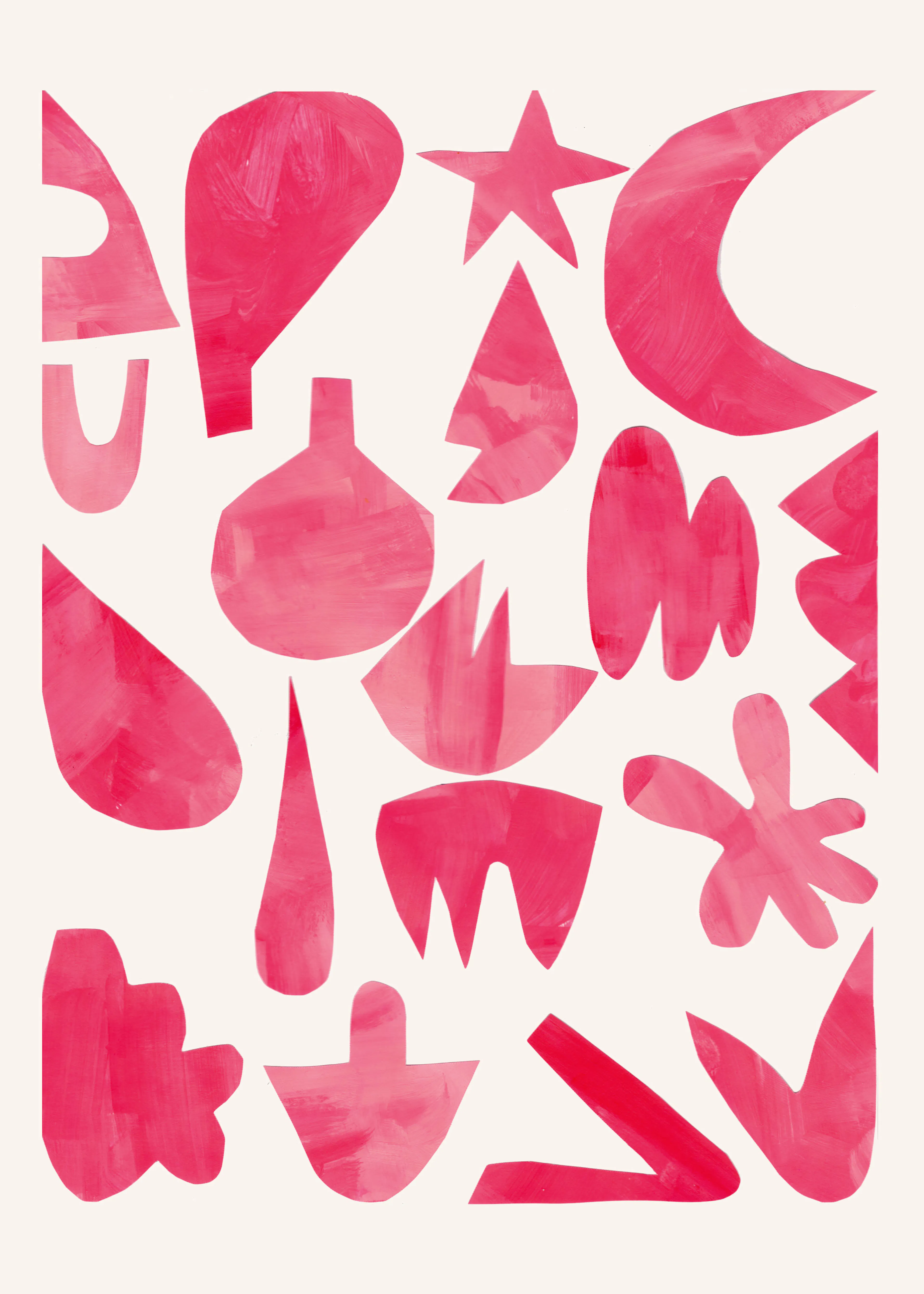 Formas Rosas Póster 0