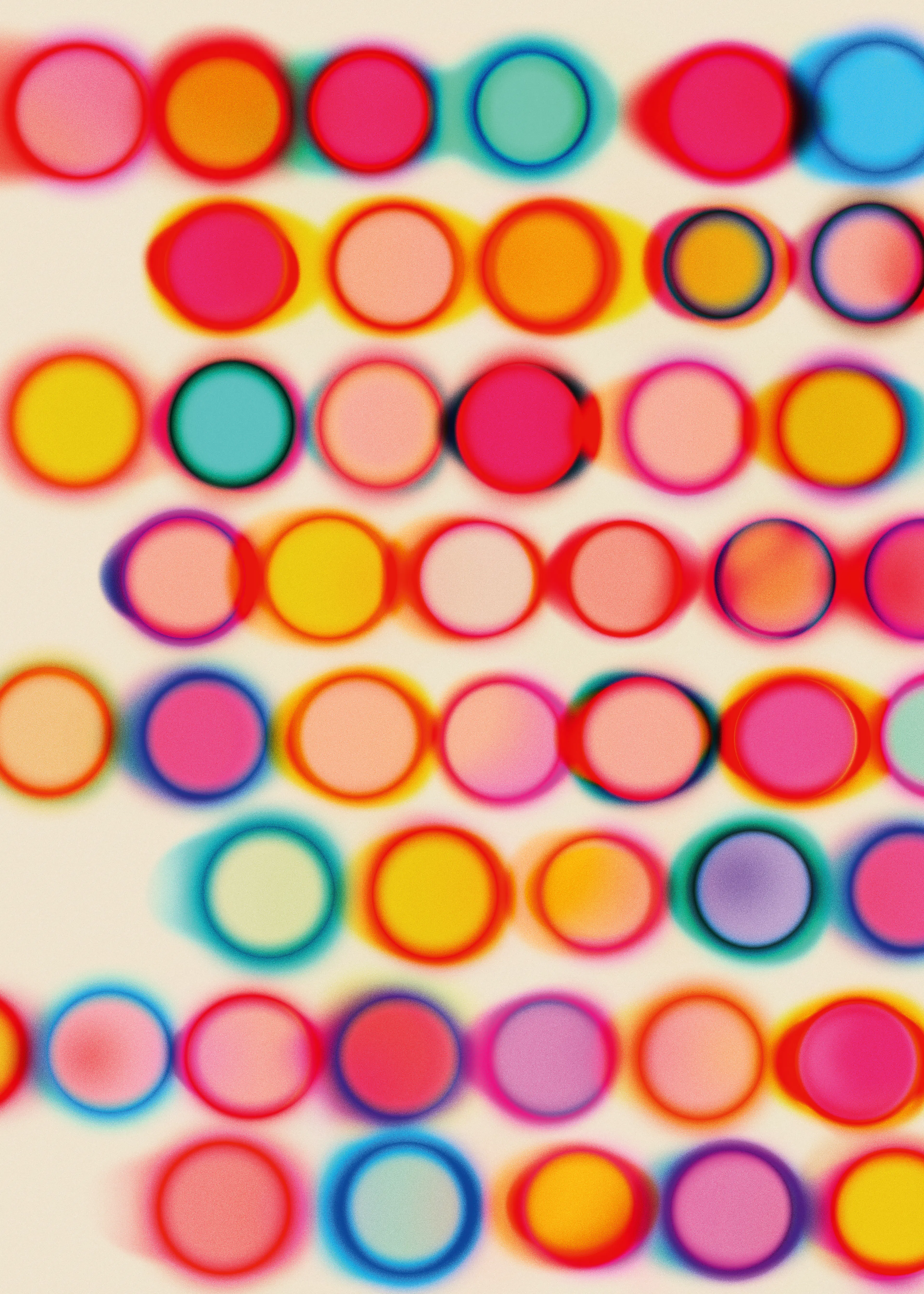 Red Colorful Circles Poster 0