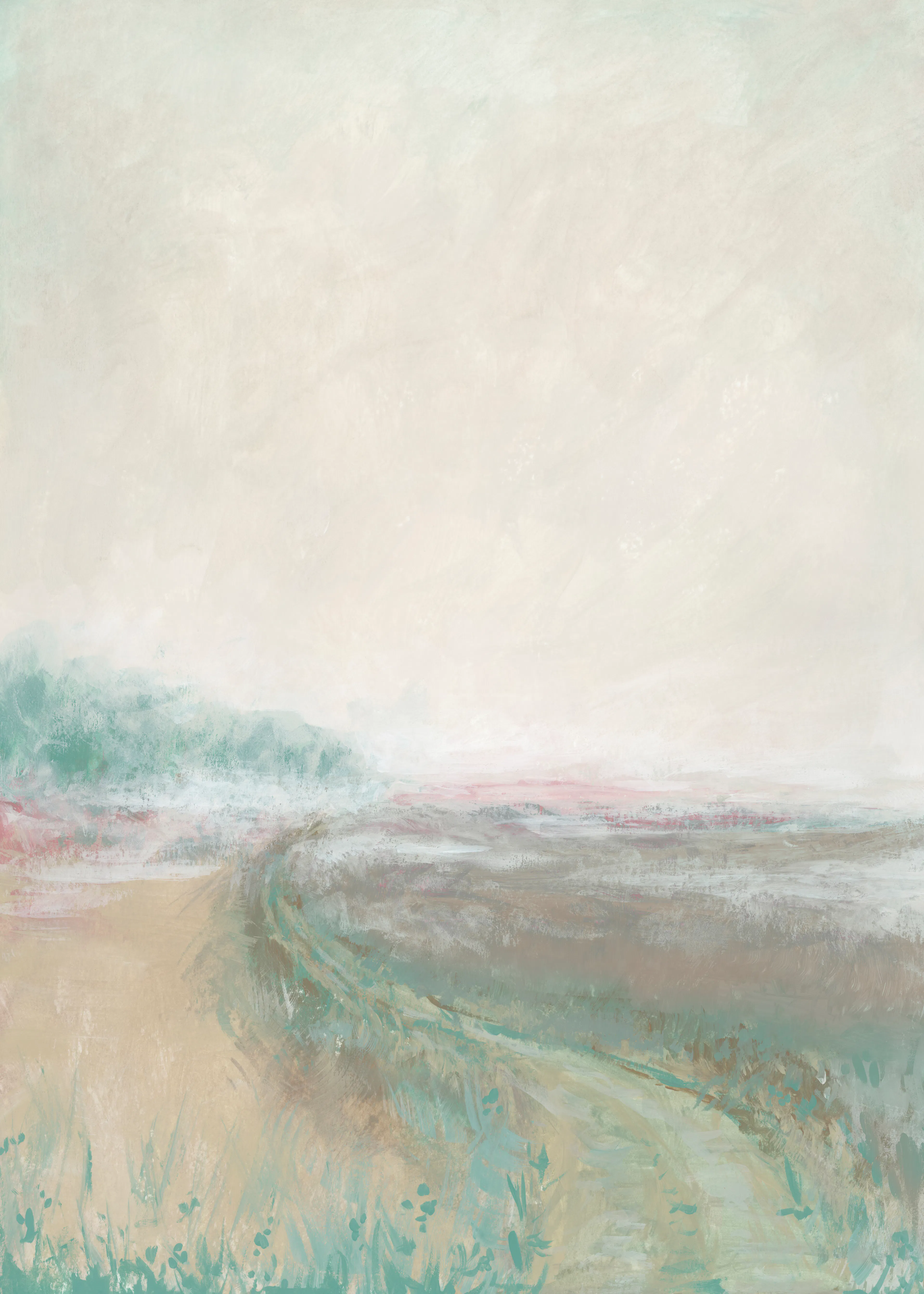 Rosana Laiz Blursbyai - Misty Pastel Landscape Poster 0