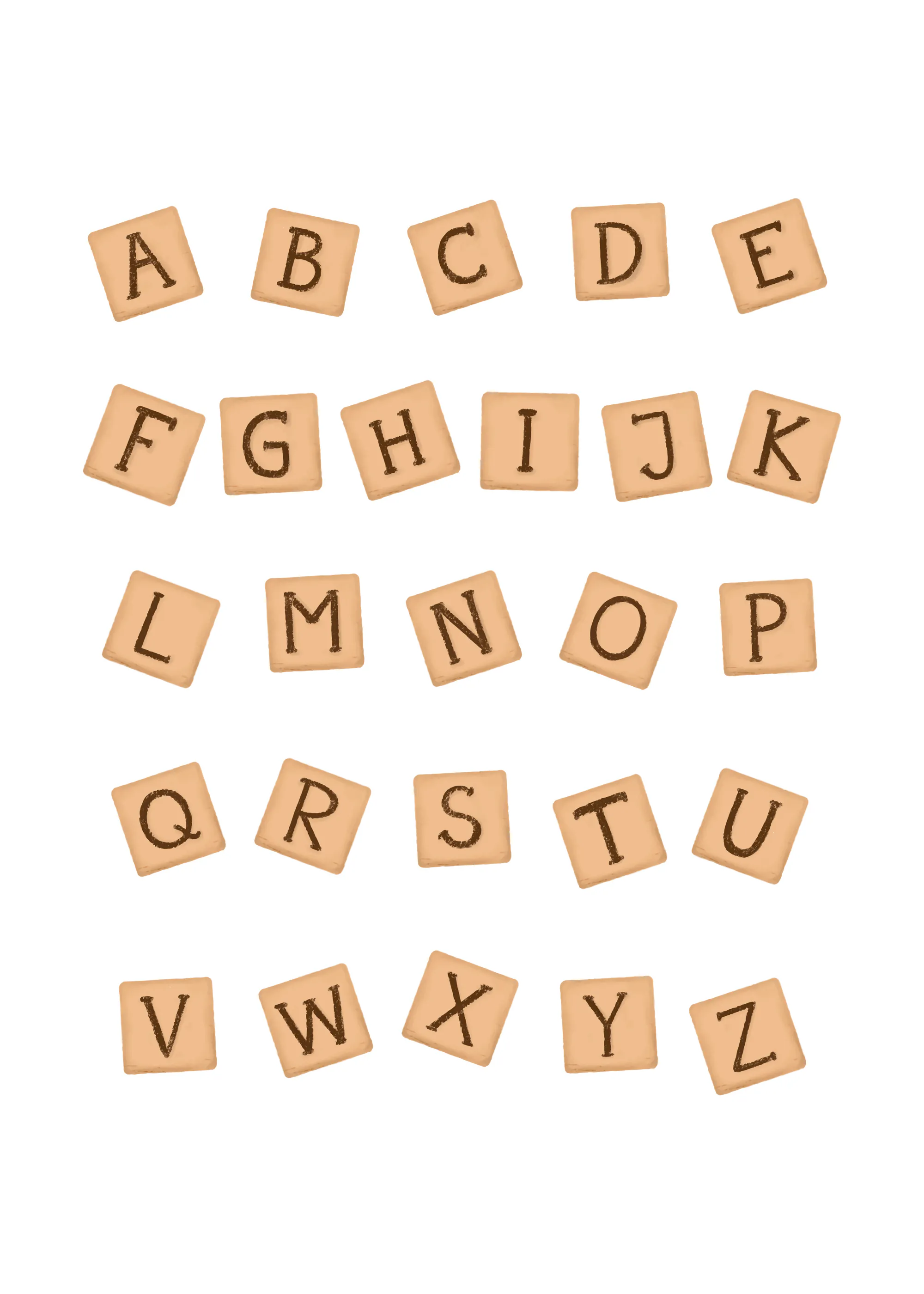 Alphabet Kacheln Poster 0