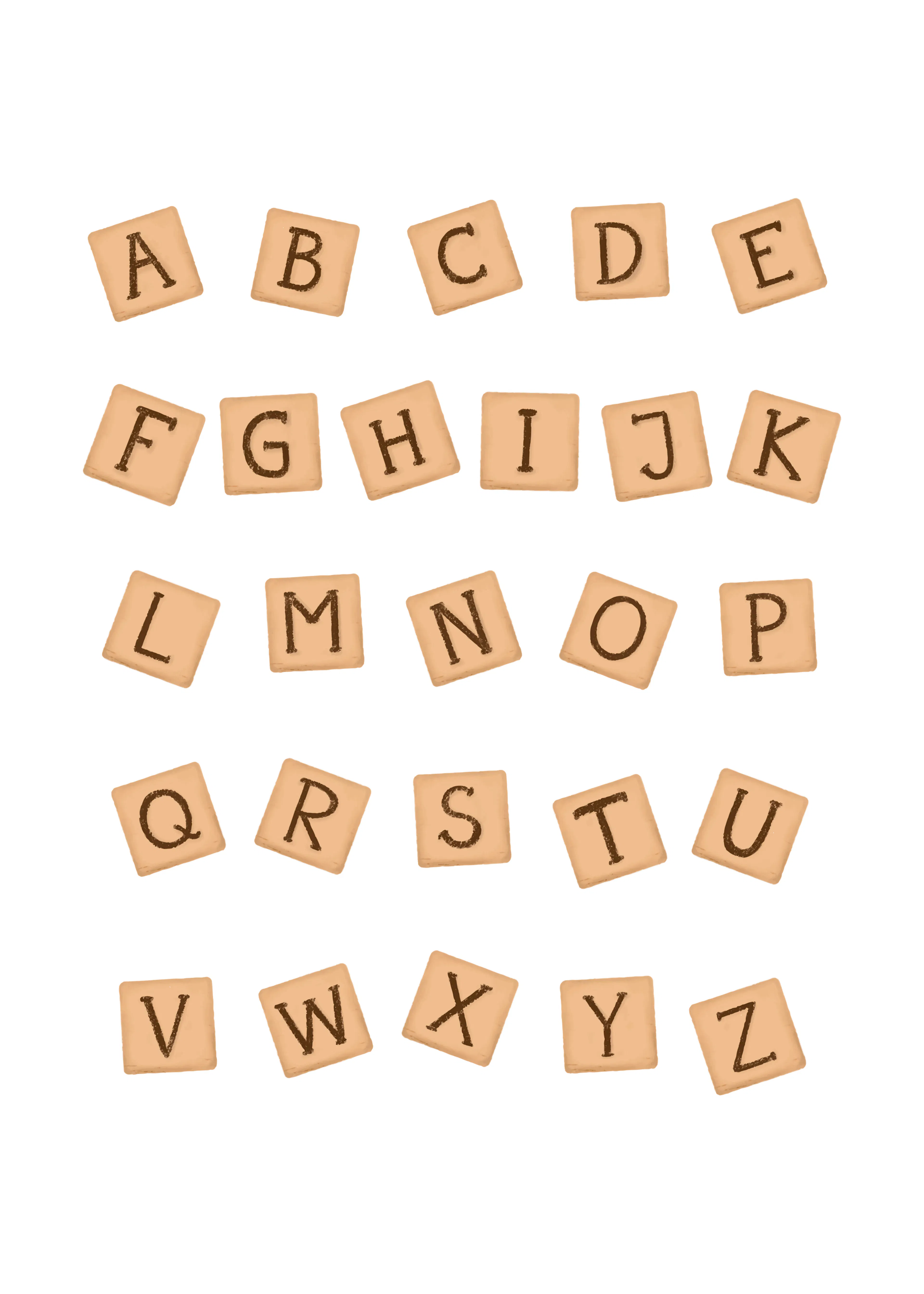 Alphabet Tiles Poster 0