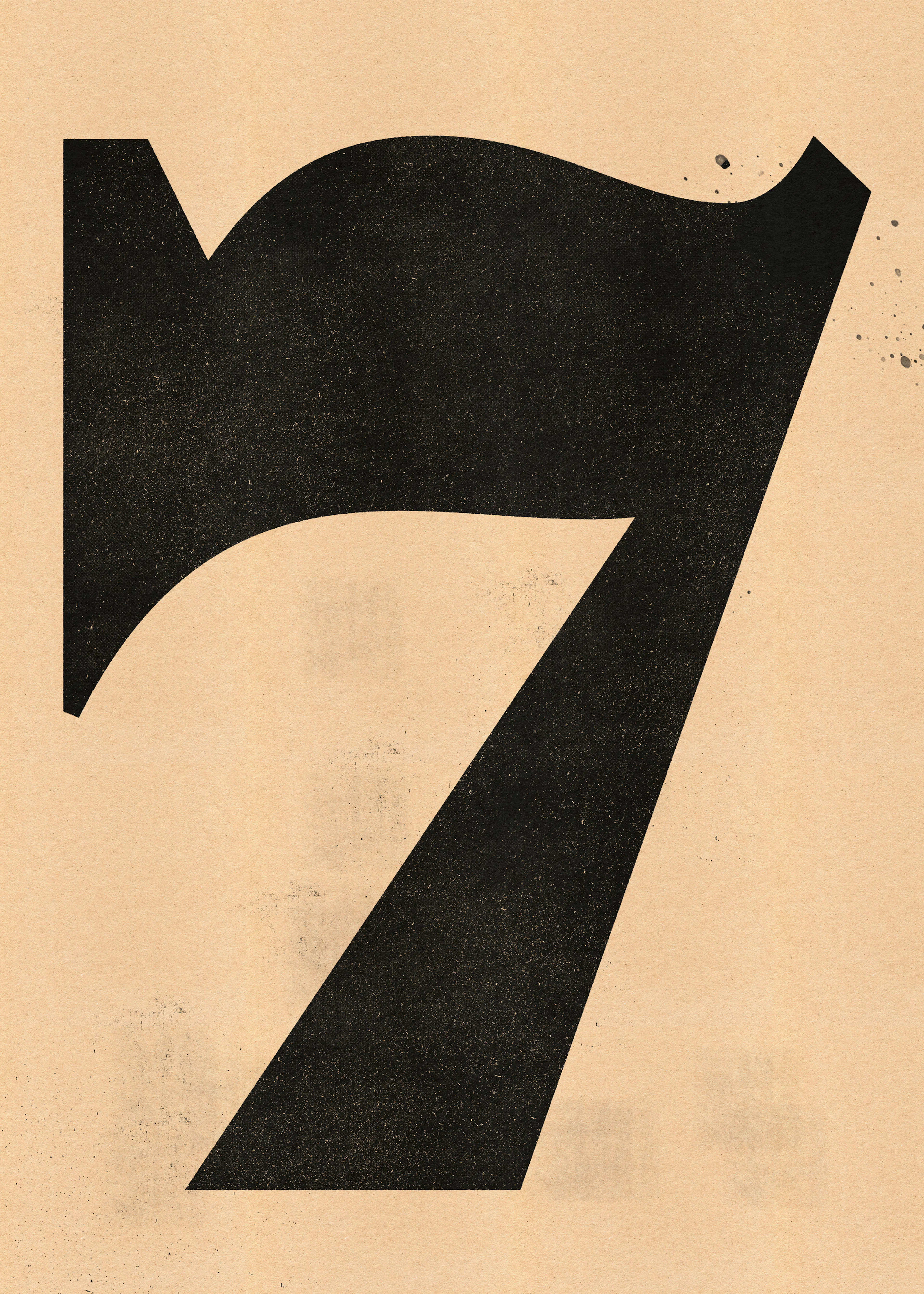 Dark Bold Number Poster 0