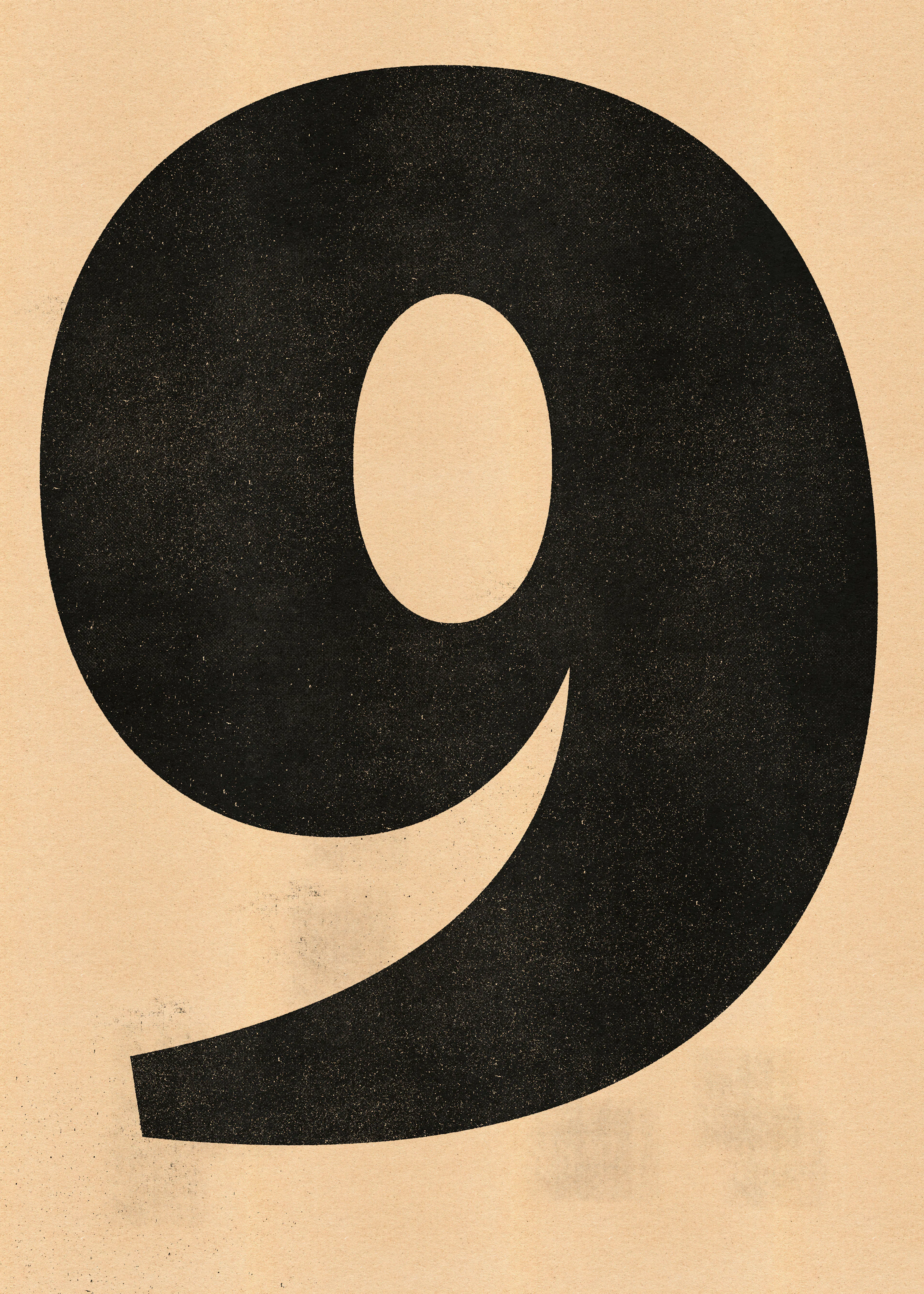 Bold Number Nine Poster 0