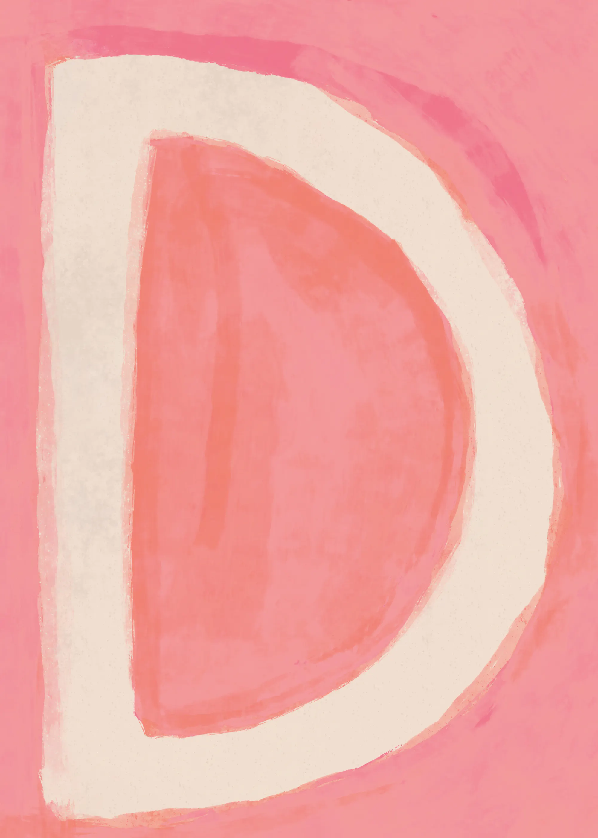 Pink Alphabet - D Poster 0
