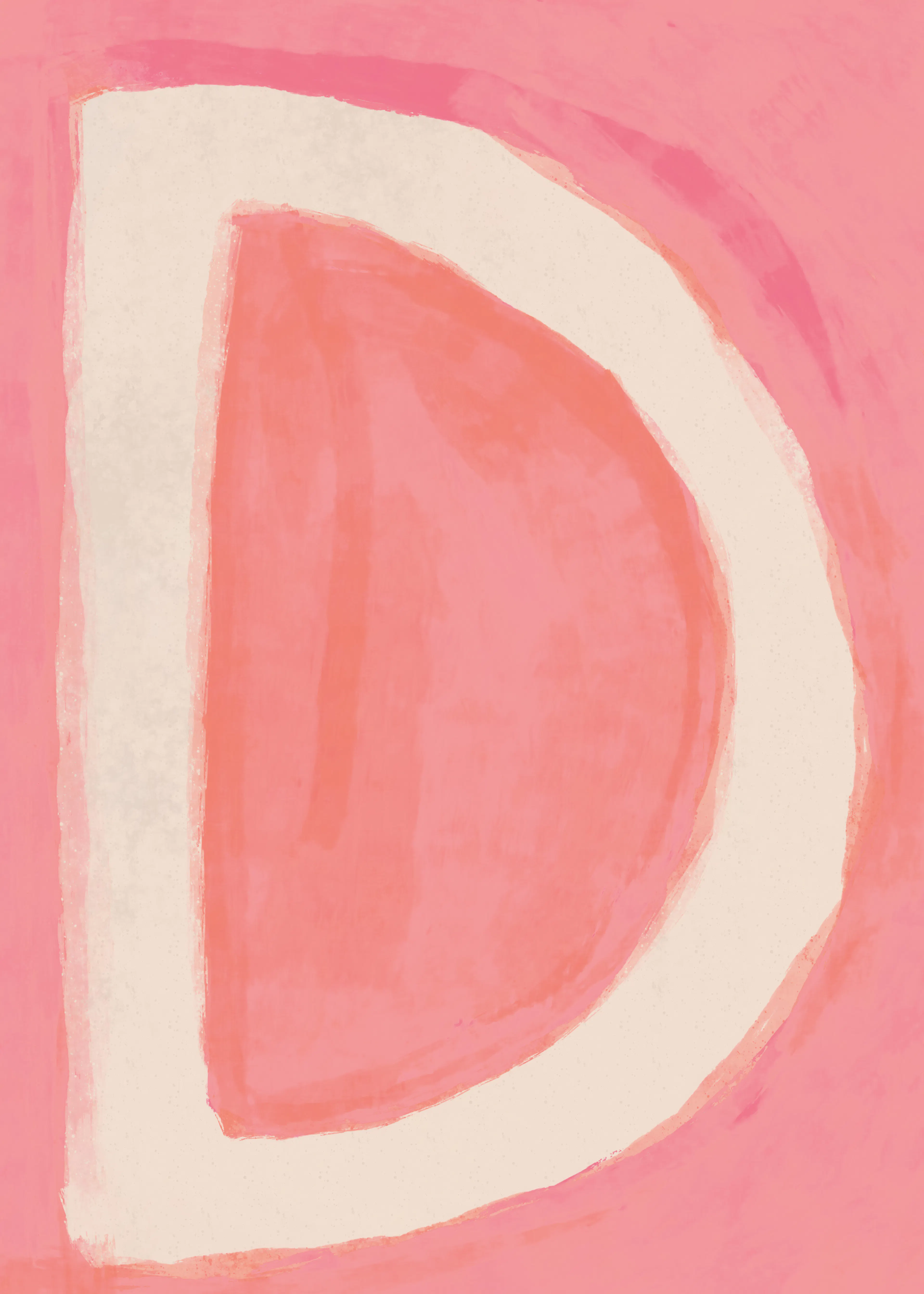 Pink Alphabet - D Poster 0