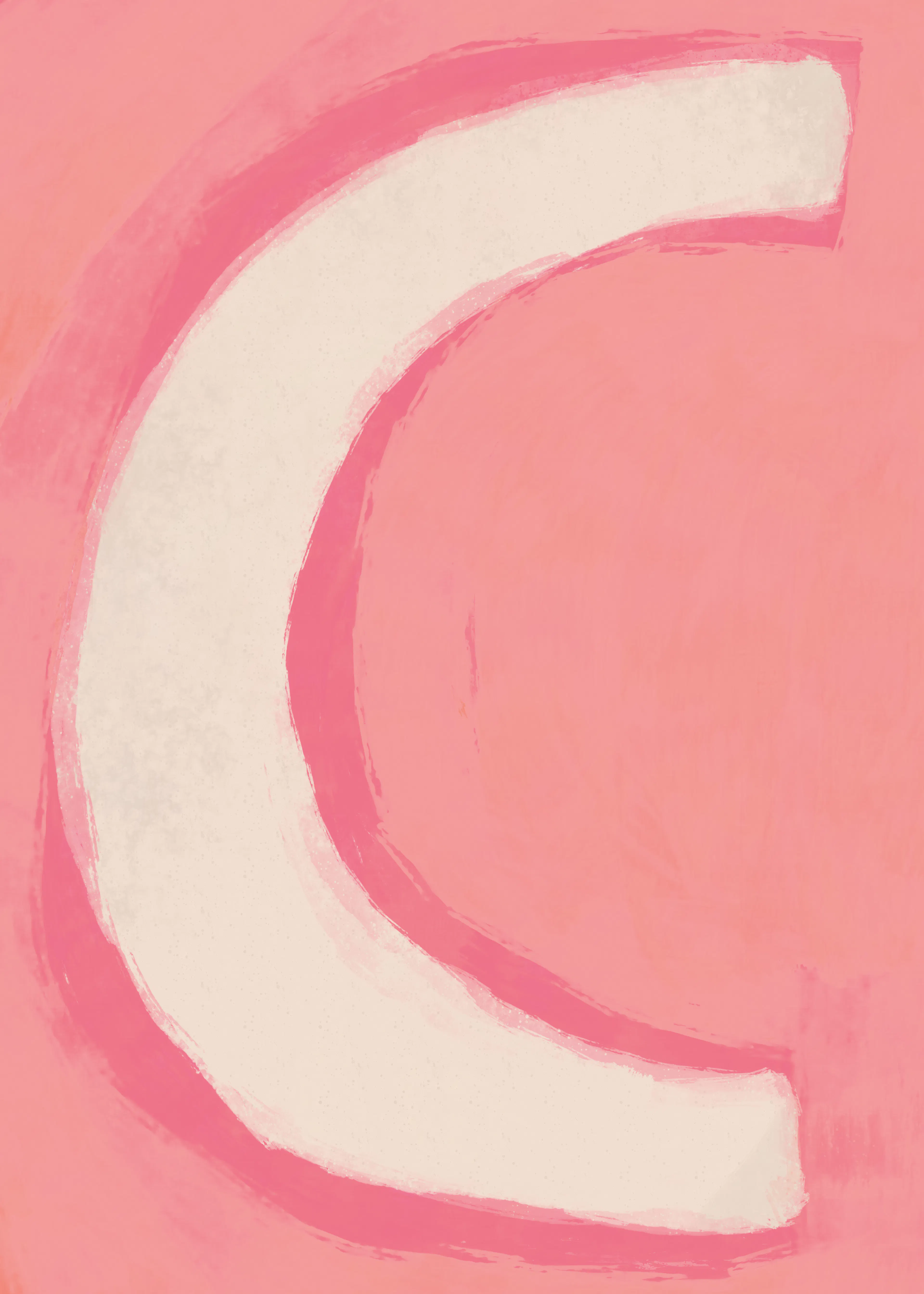 Pink Alphabet - C Poster 0
