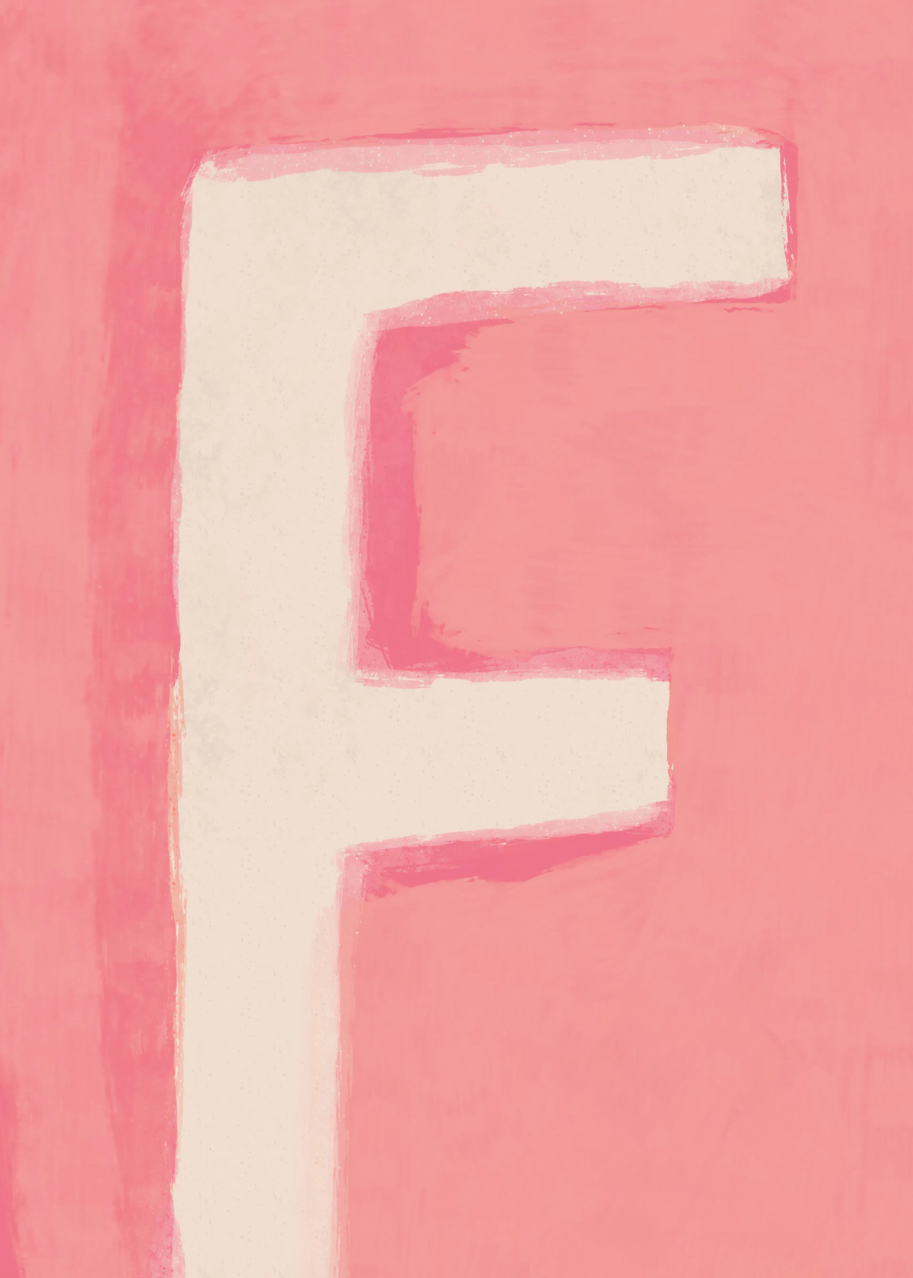 Pink Alphabet - F Poster 0