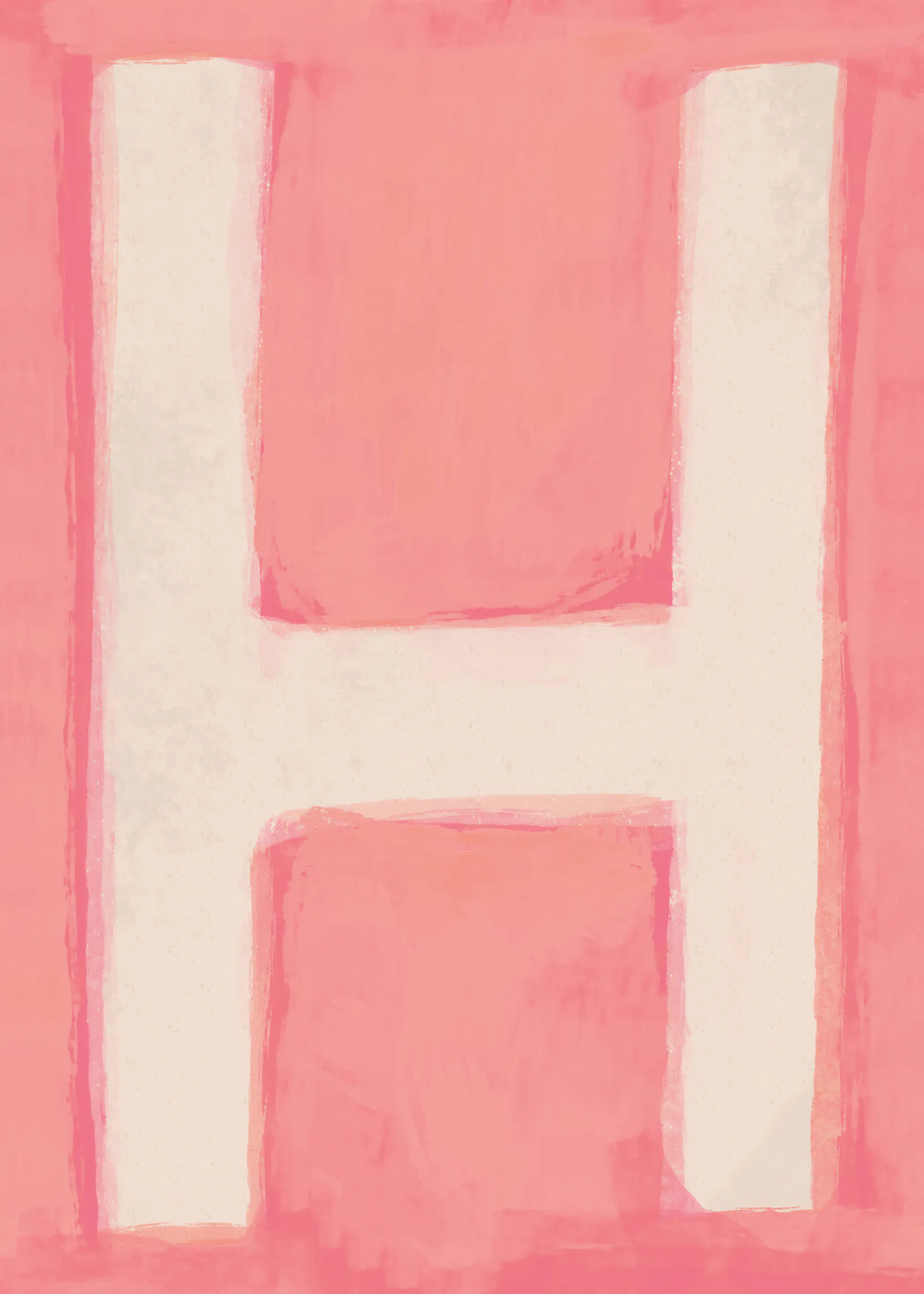 Rosa alfabet - H Poster 0