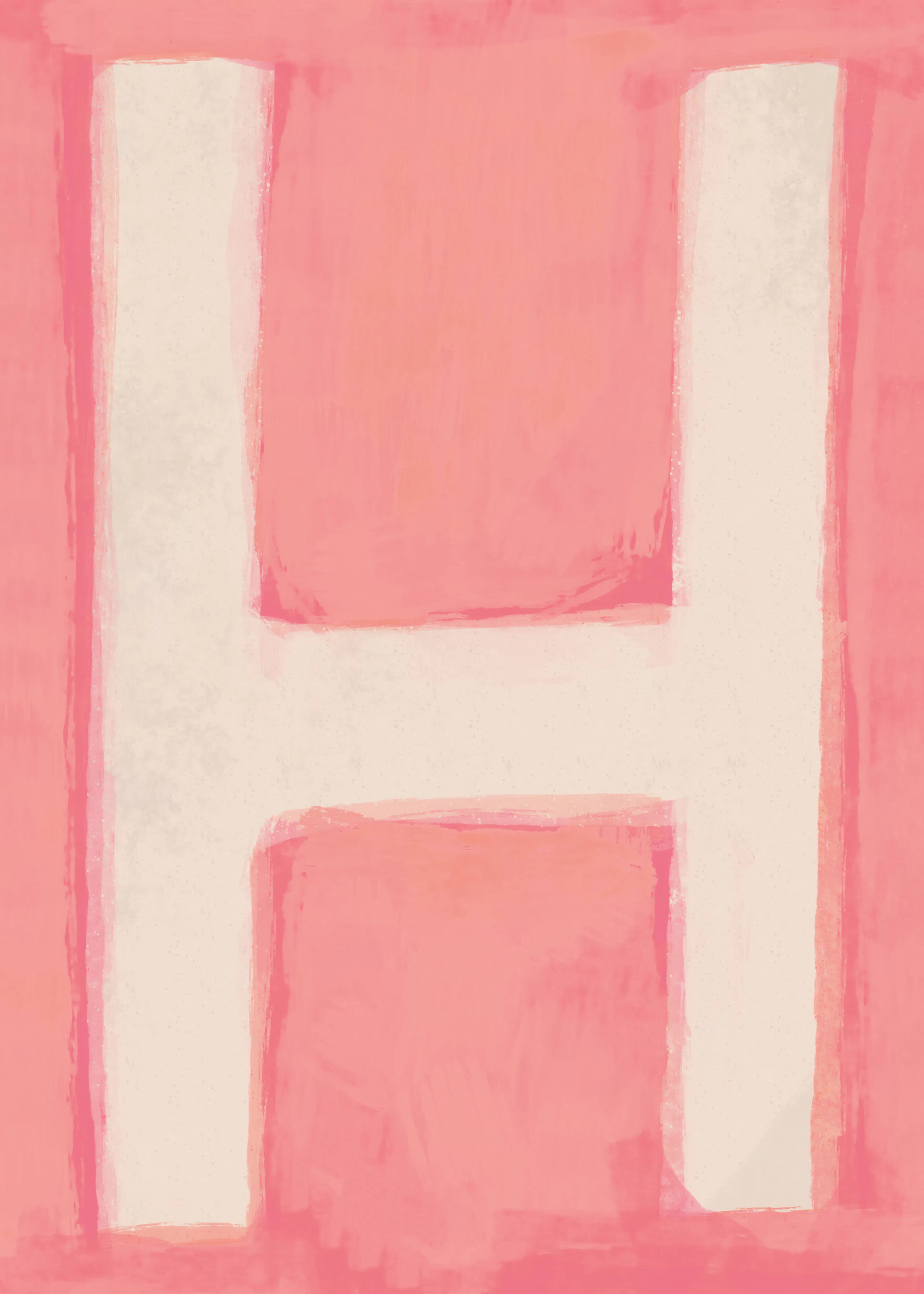 Pink Alphabet - H Poster 0