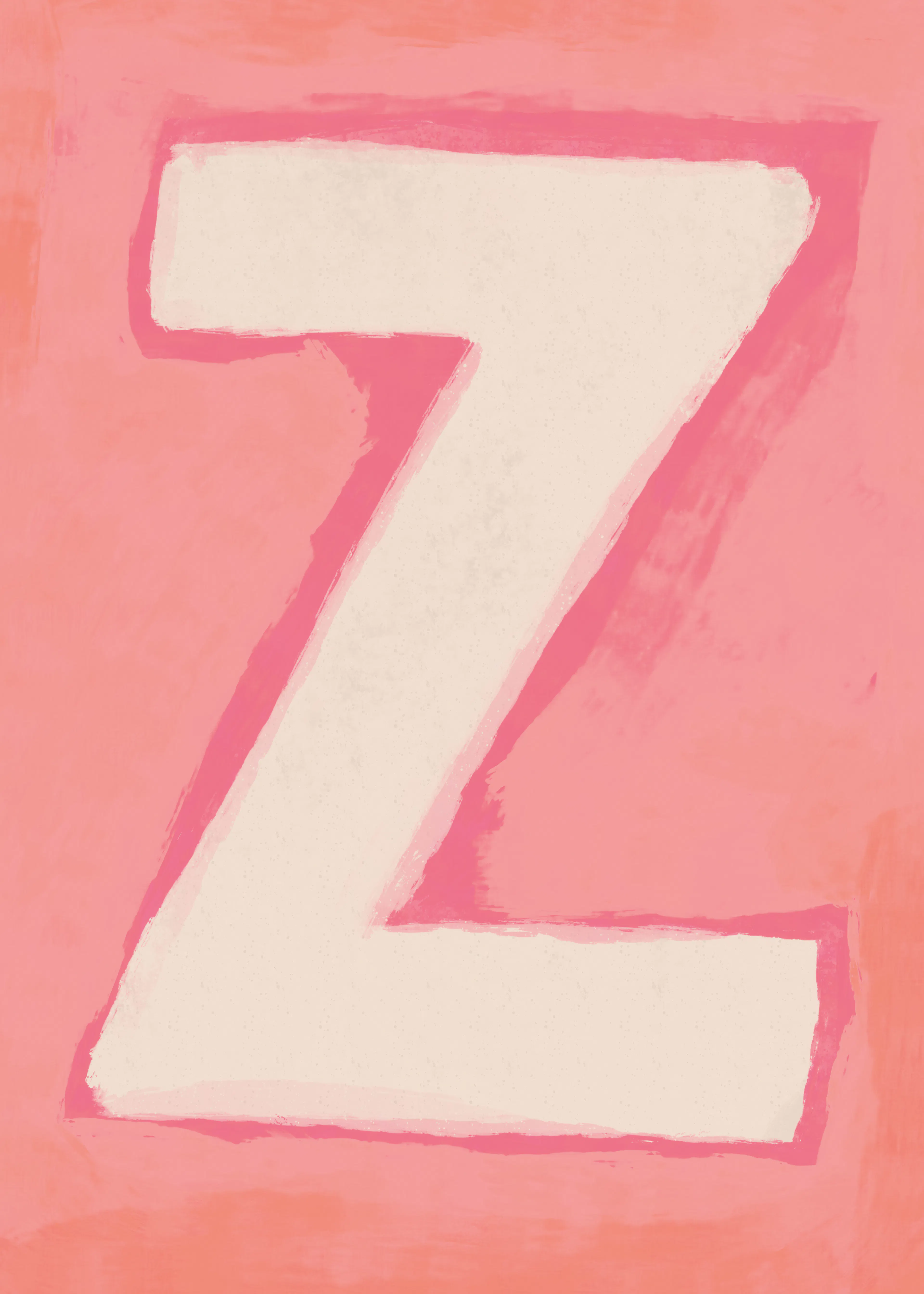 Pink Alphabet - Z Poster 0