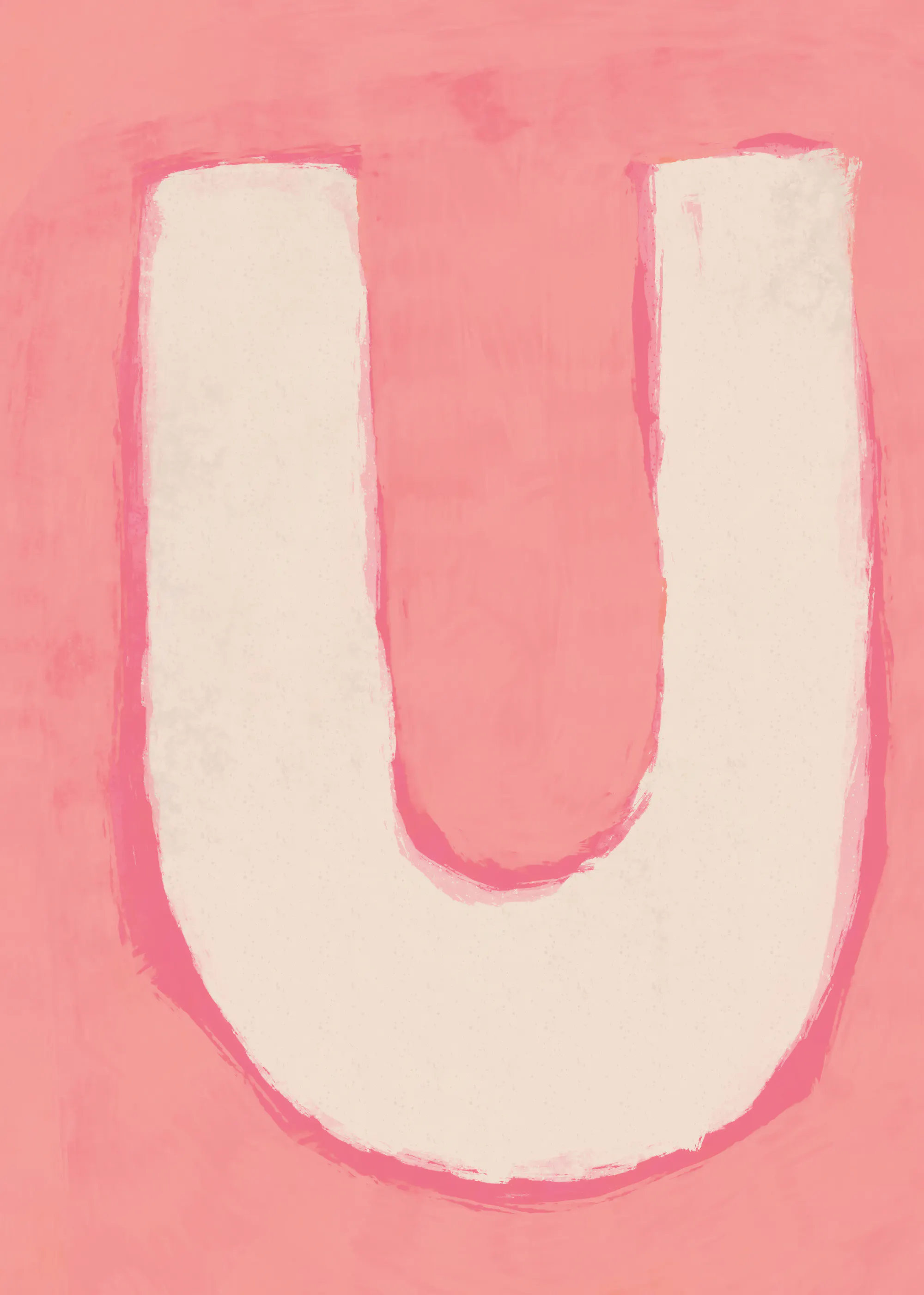 Pink Alphabet - U Poster 0