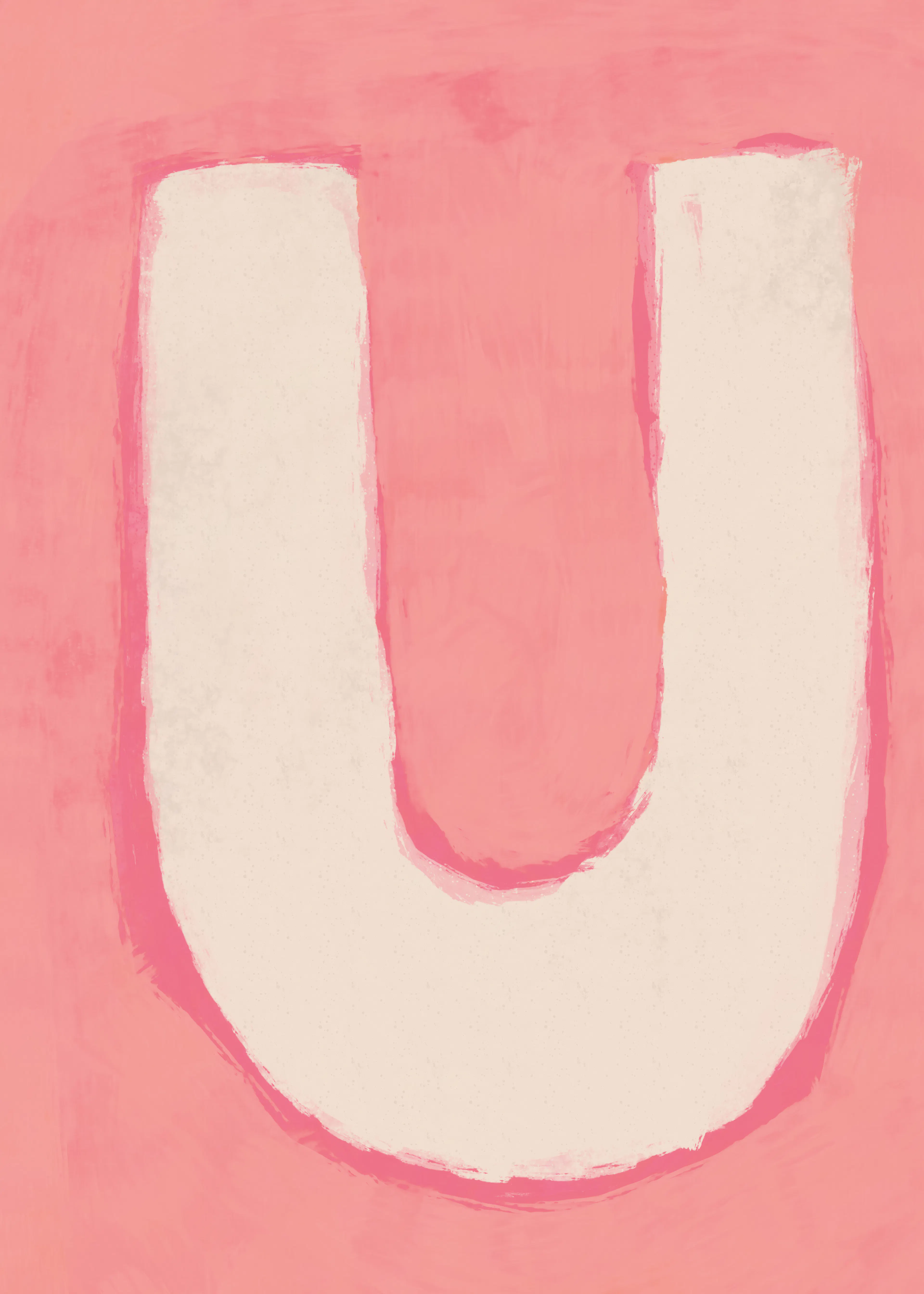 Pink Alphabet - U Poster 0