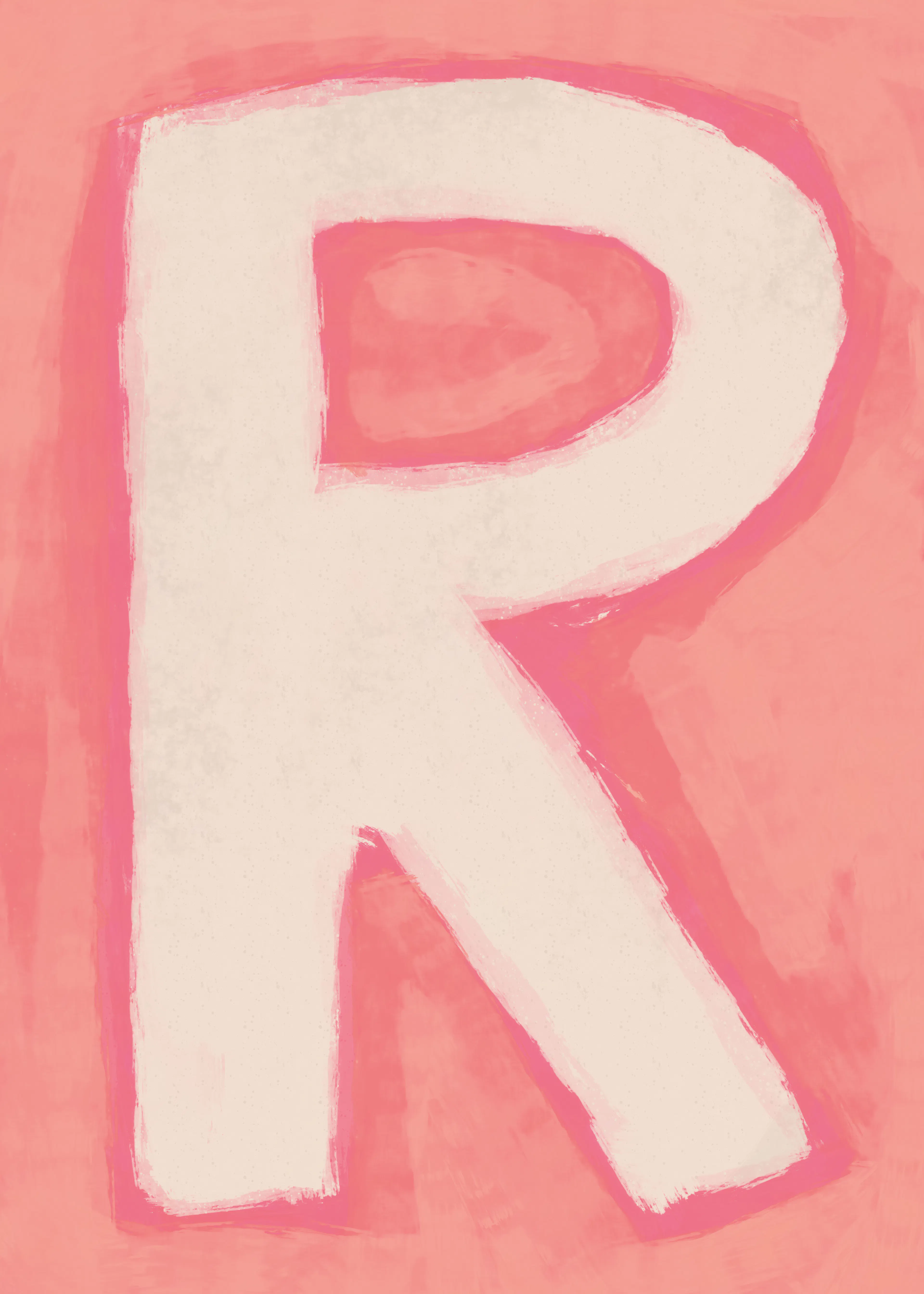 Pink Alphabet - R Poster 0