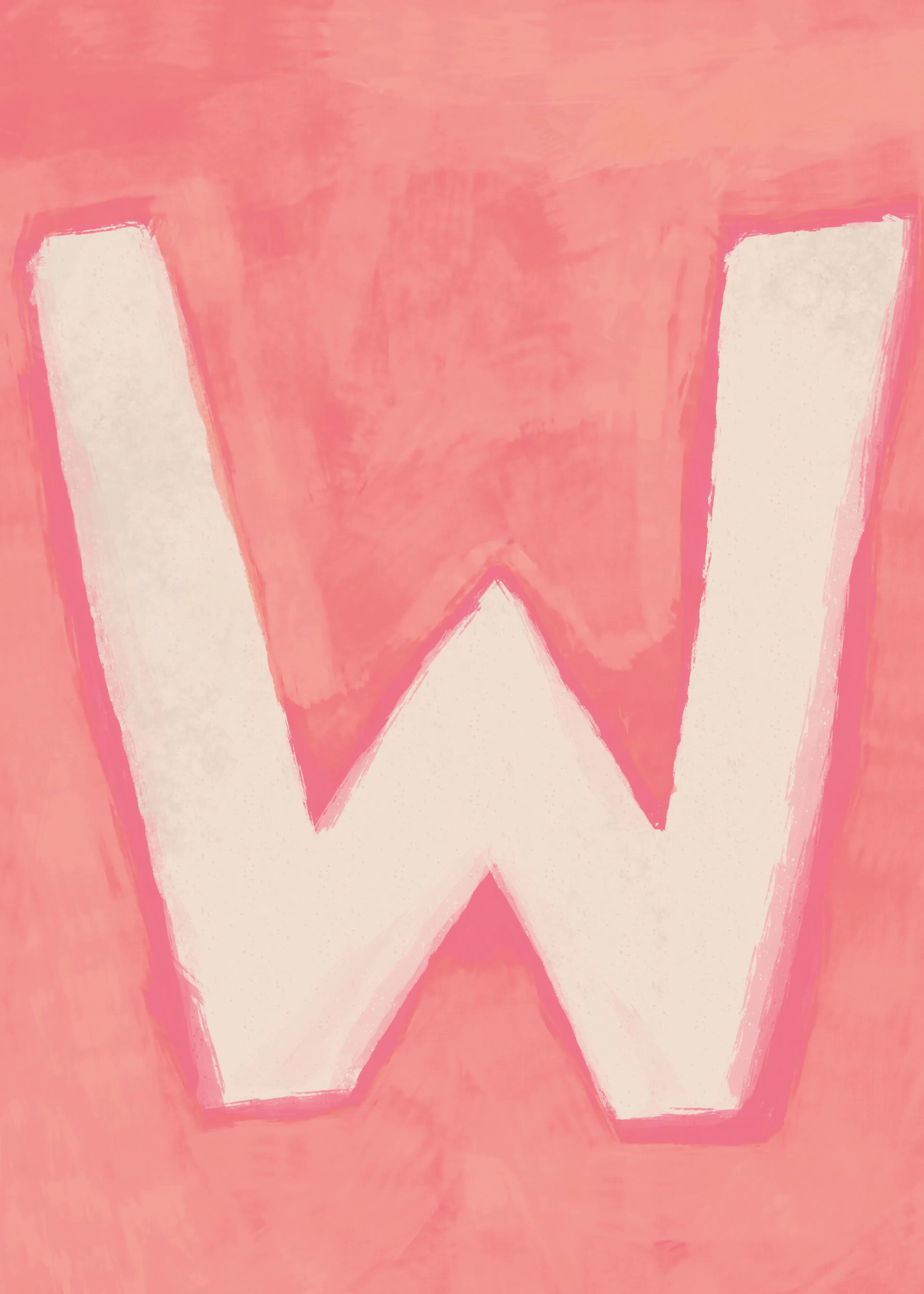 Pink Alphabet - W Poster 0