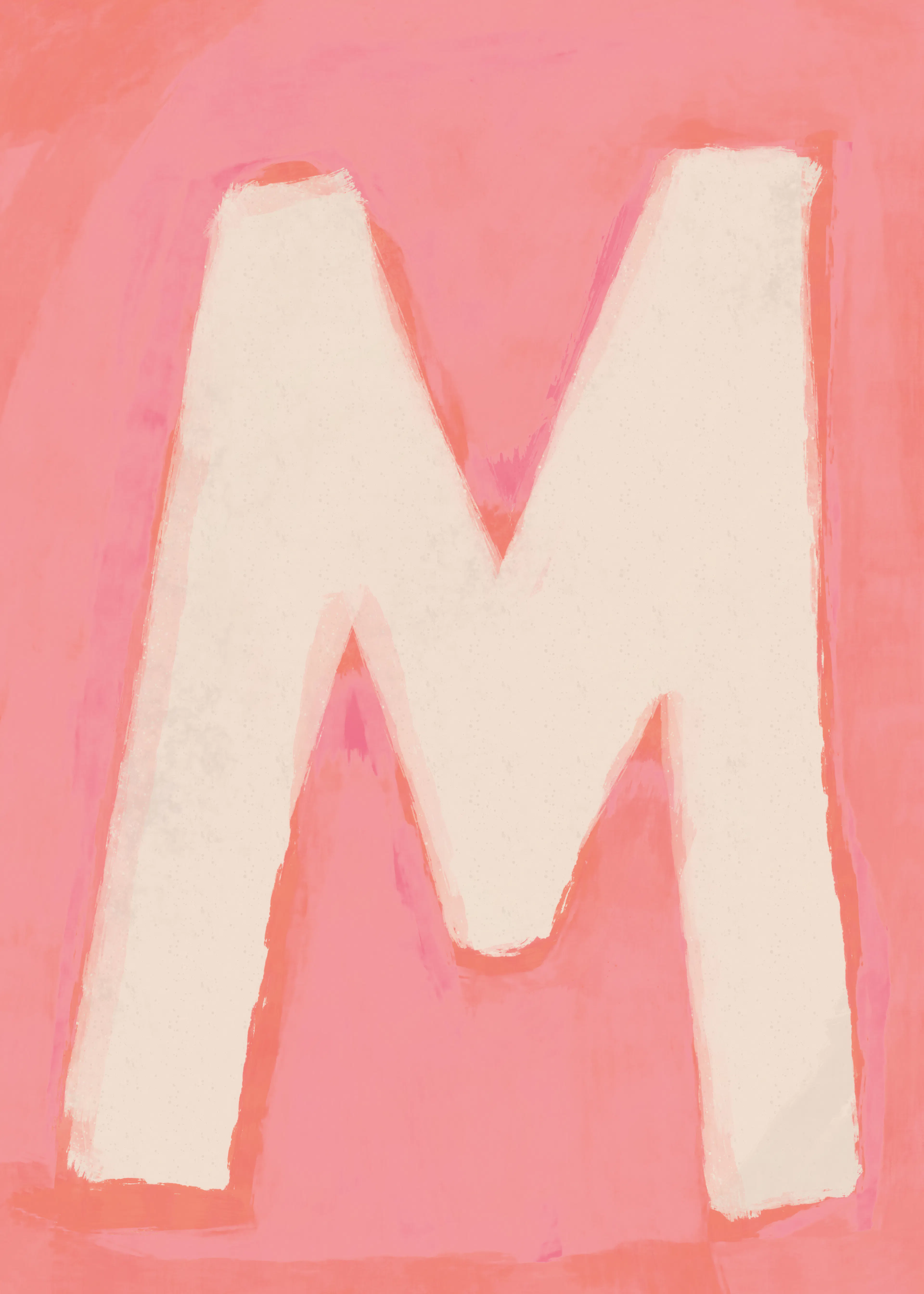 Pink Alphabet - M Poster 0