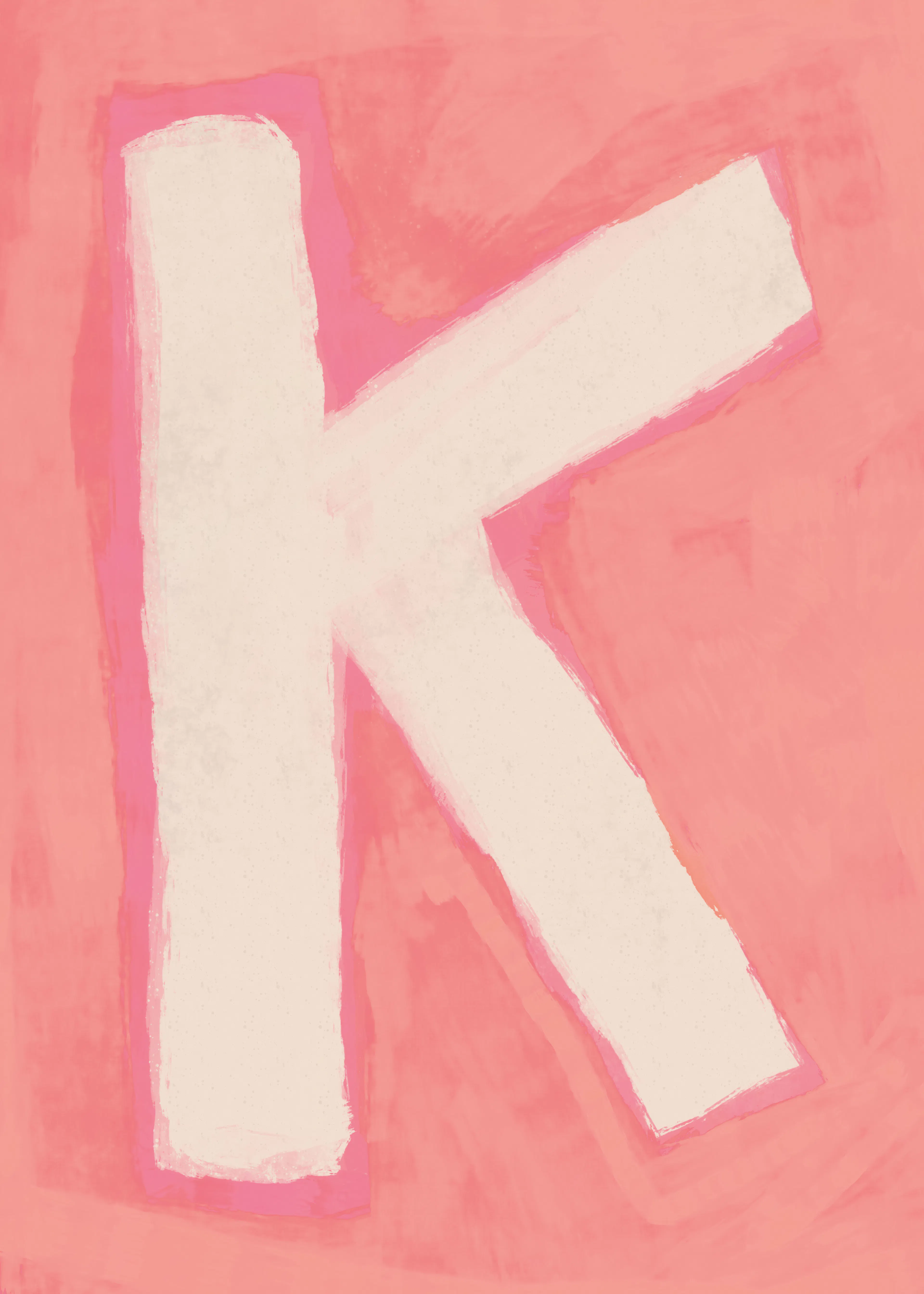 Pink Alphabet - K Poster 0