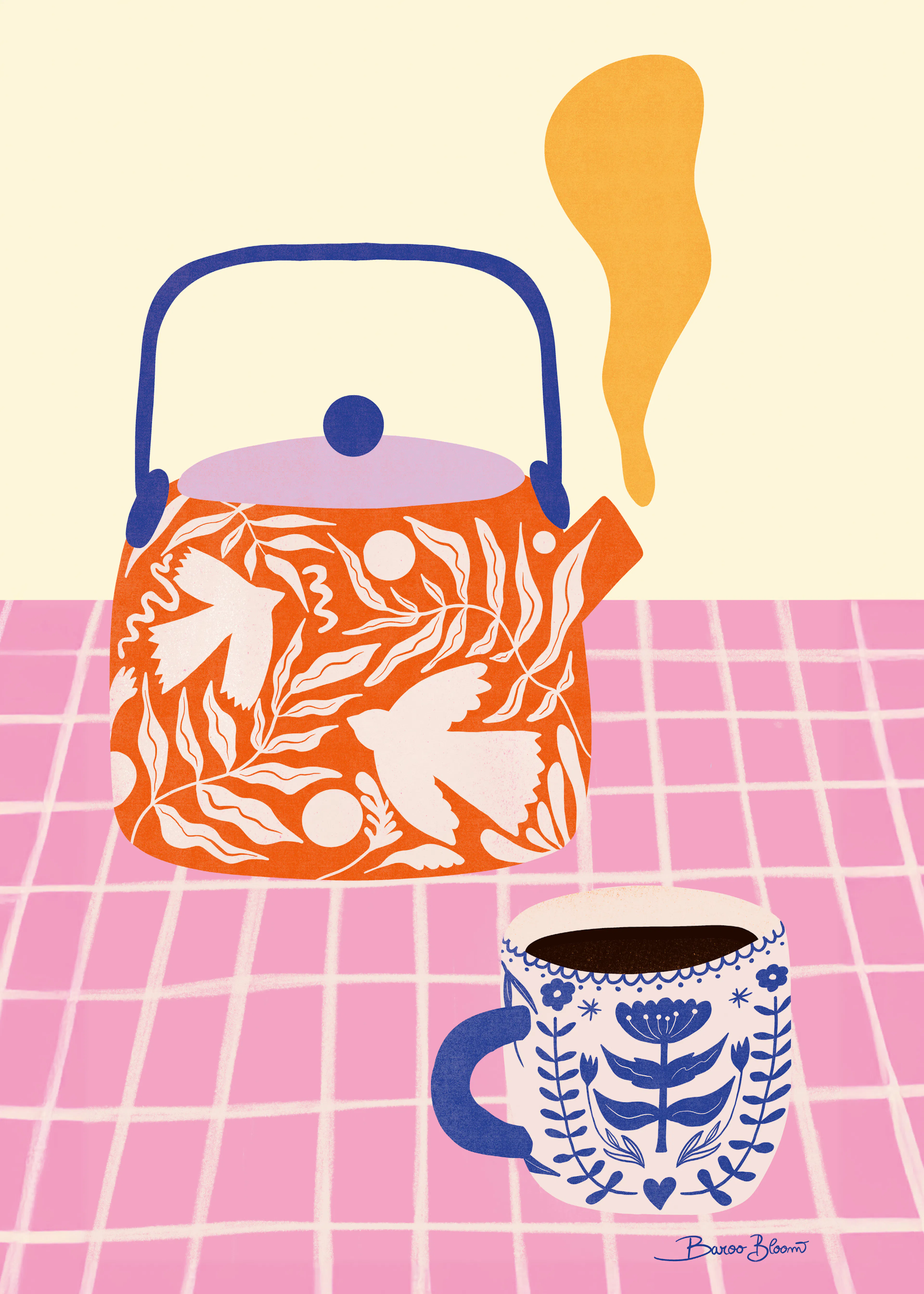 Orange Tea Time Poster 0