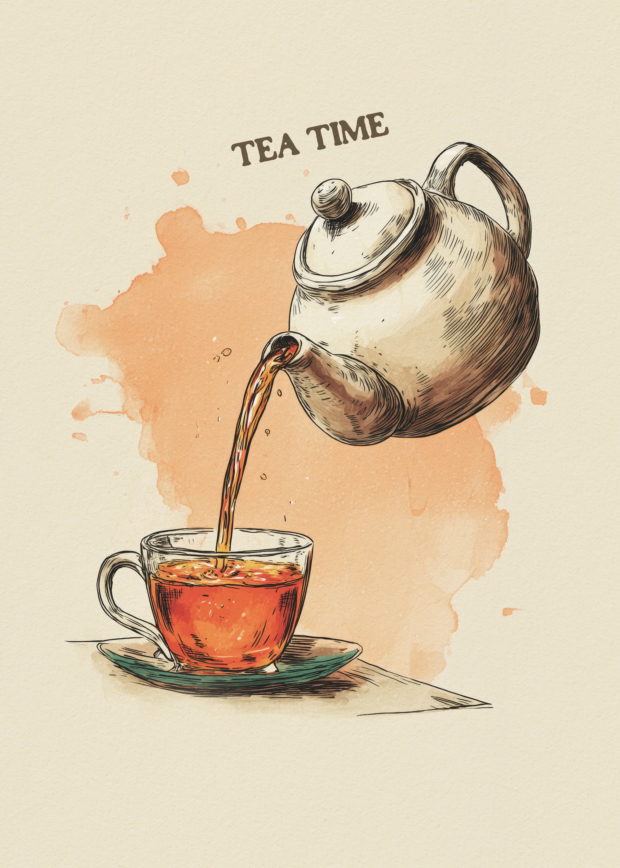 Brown Tea Time Poster 0