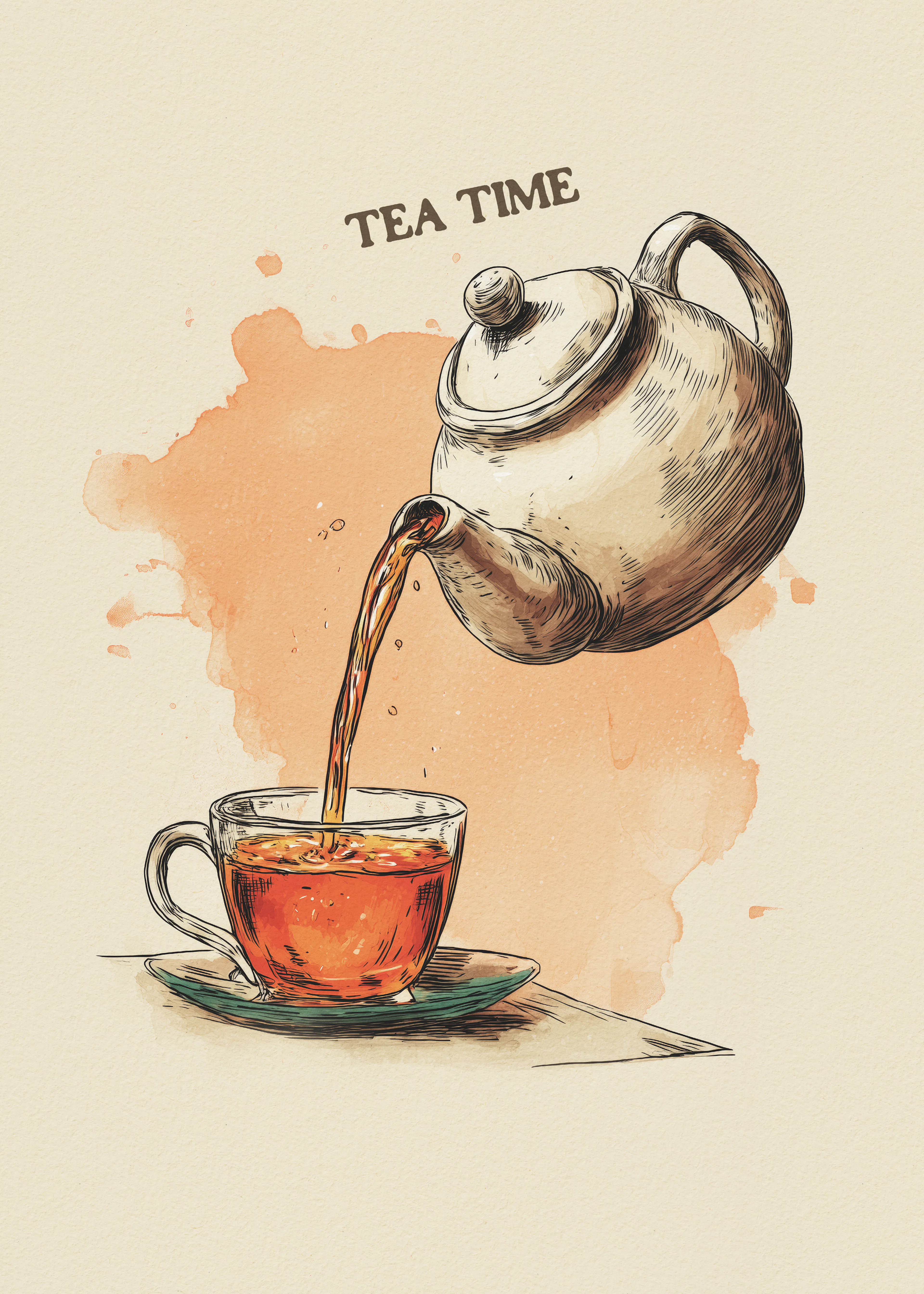 Brown Tea Time Poster 0