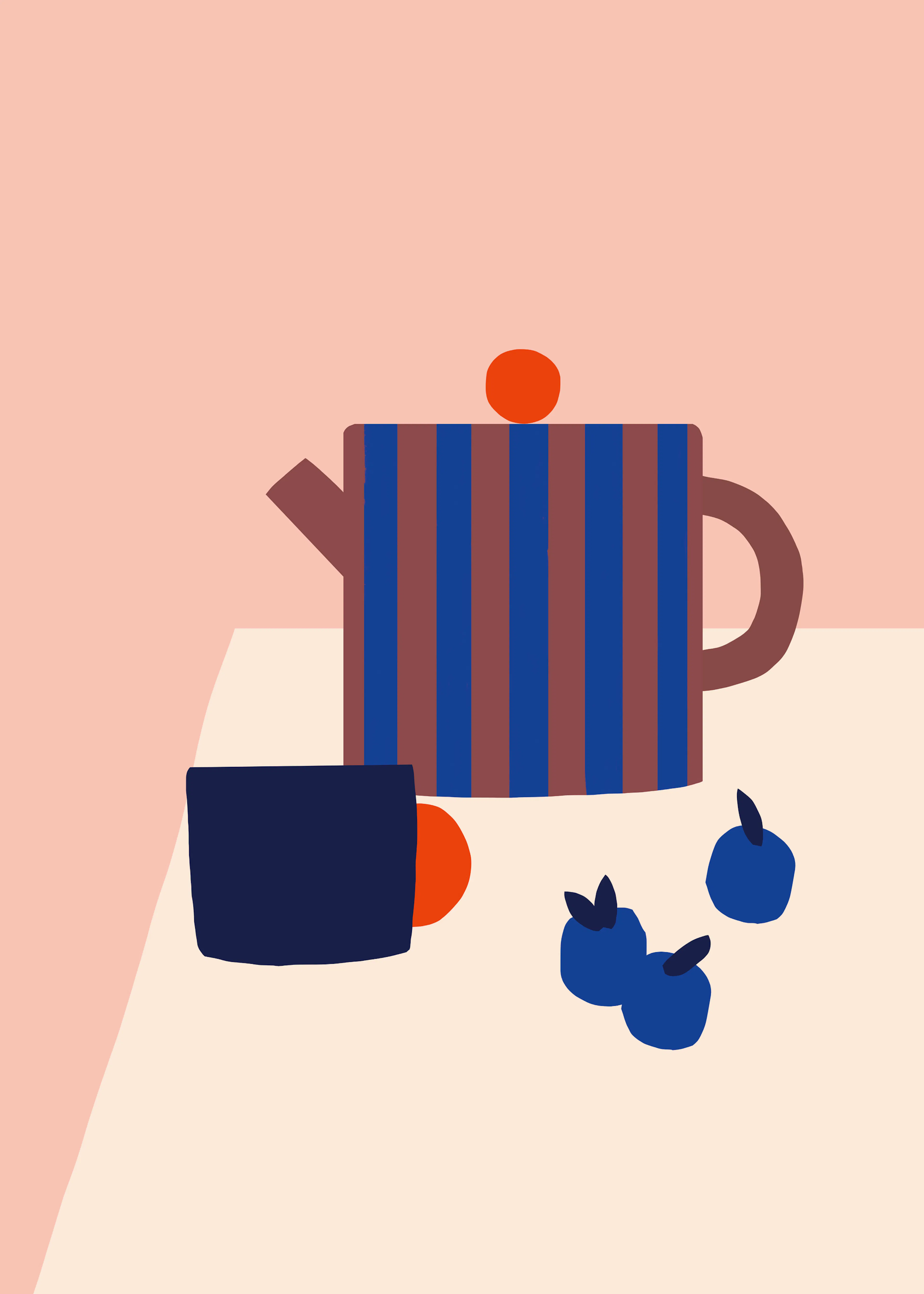 Pink Blue Stripes Poster 0