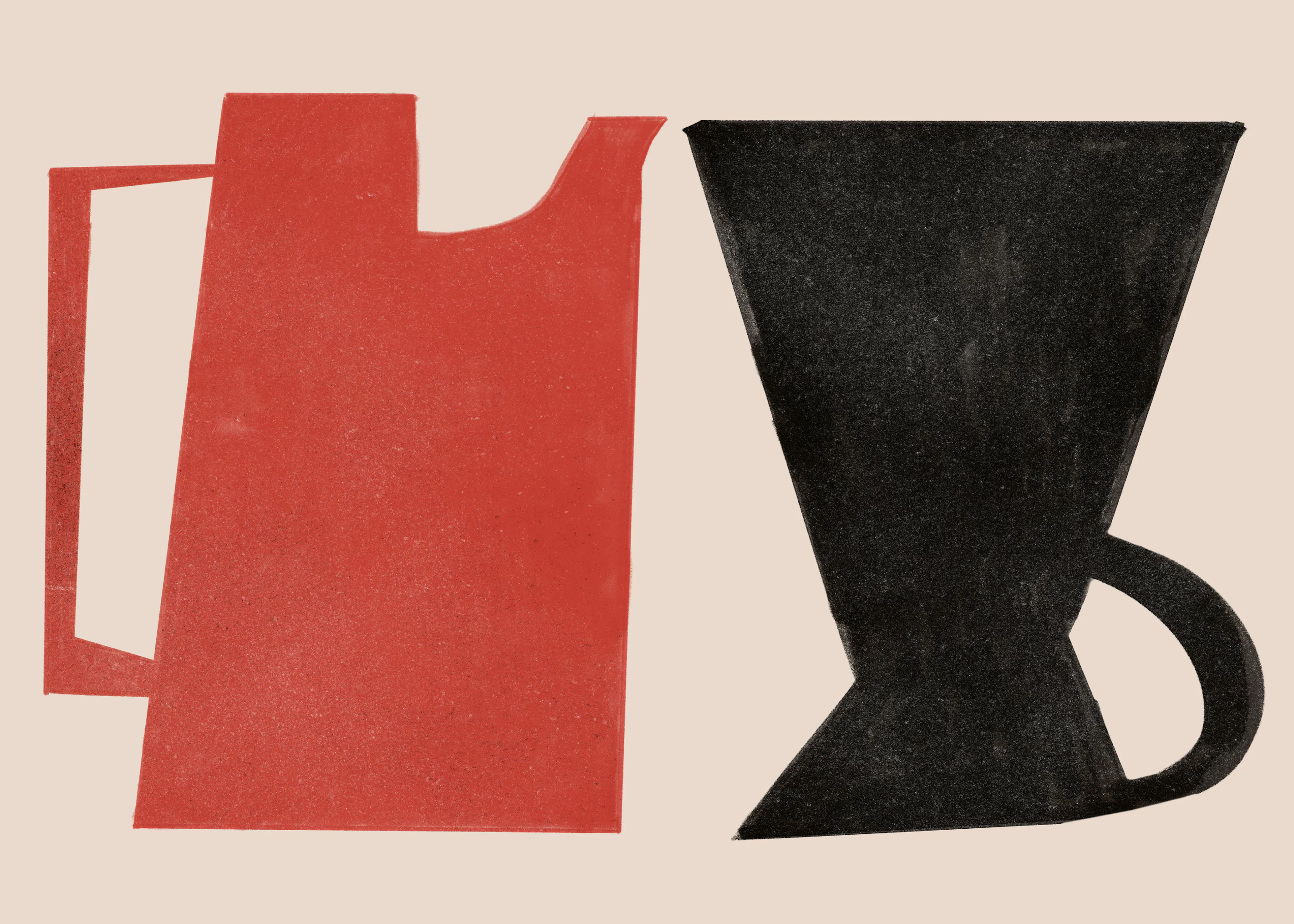 Red Modern Abstract Poster 0