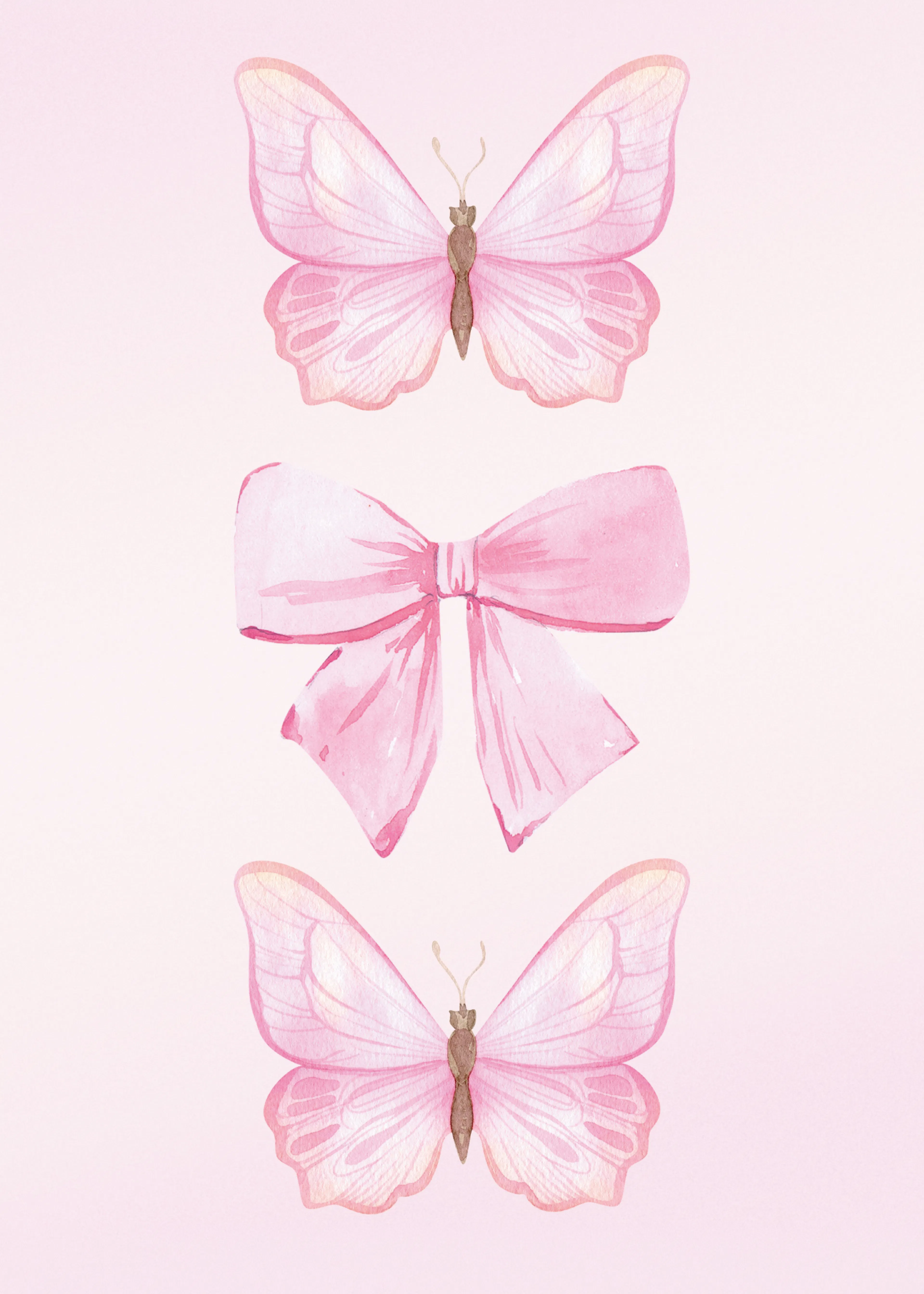 Pink Butterfly Elegance Poster 0