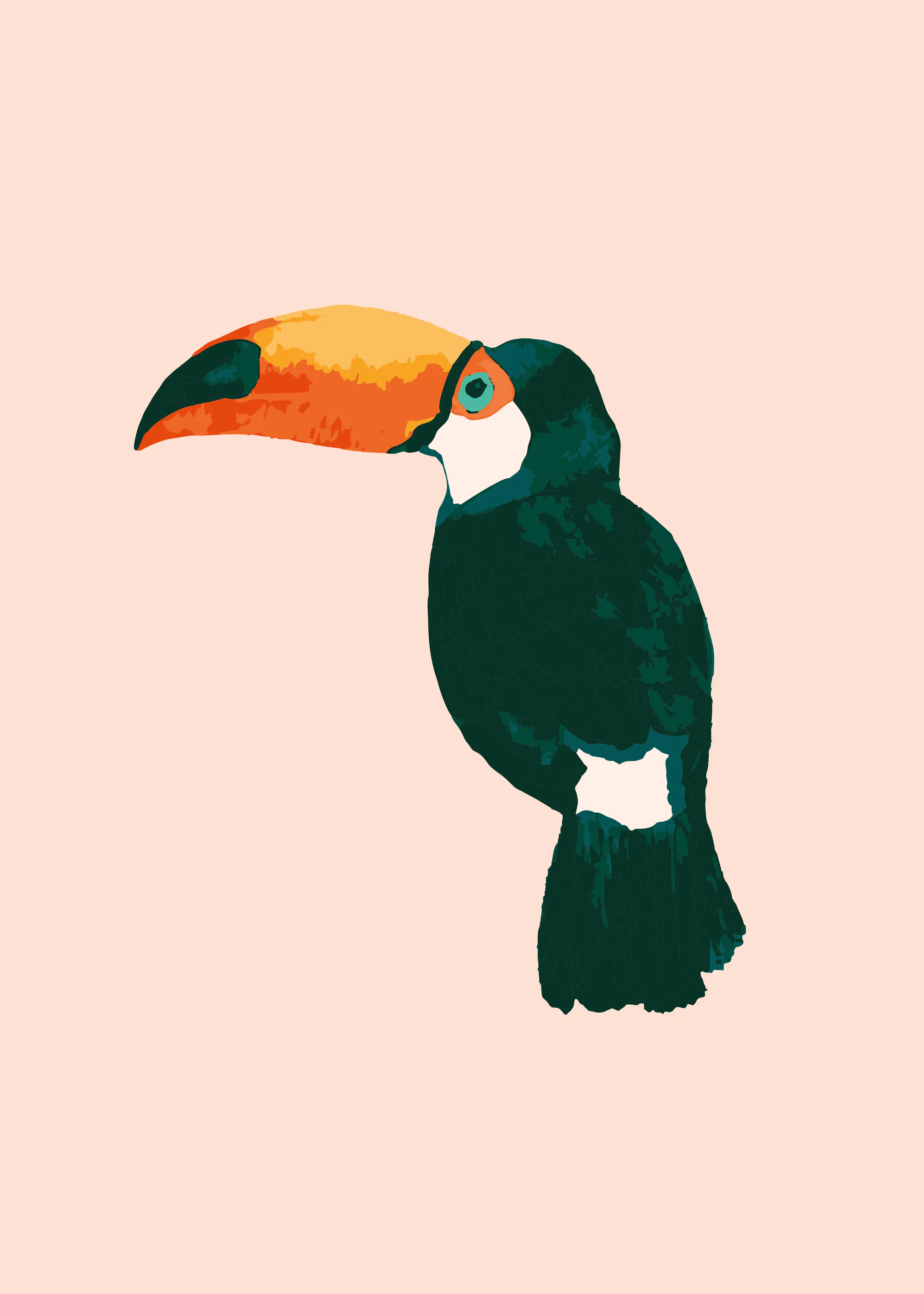 Oranssi Trooppinen Tukaani Juliste 0