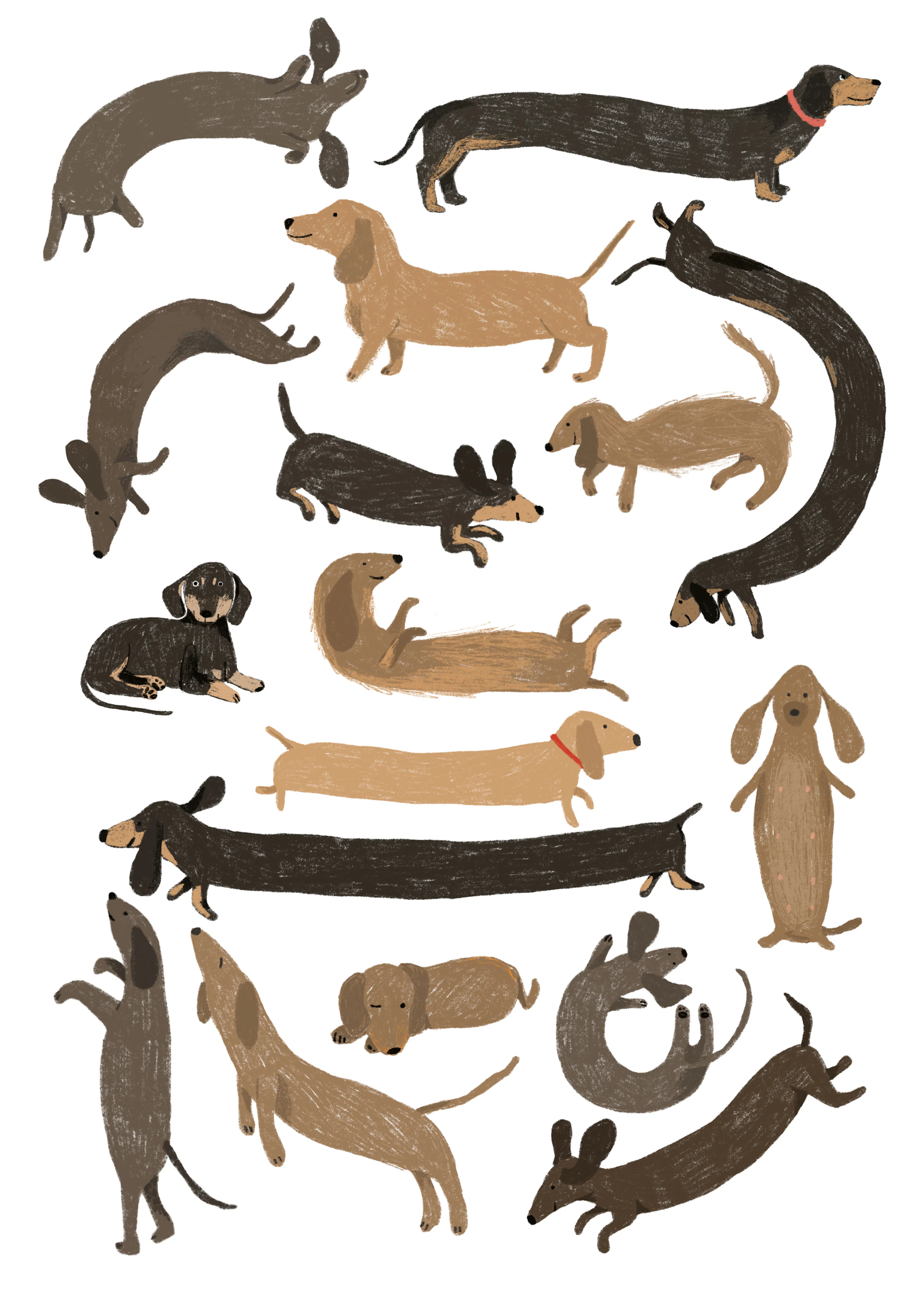 Dachshund Parade Poster 0