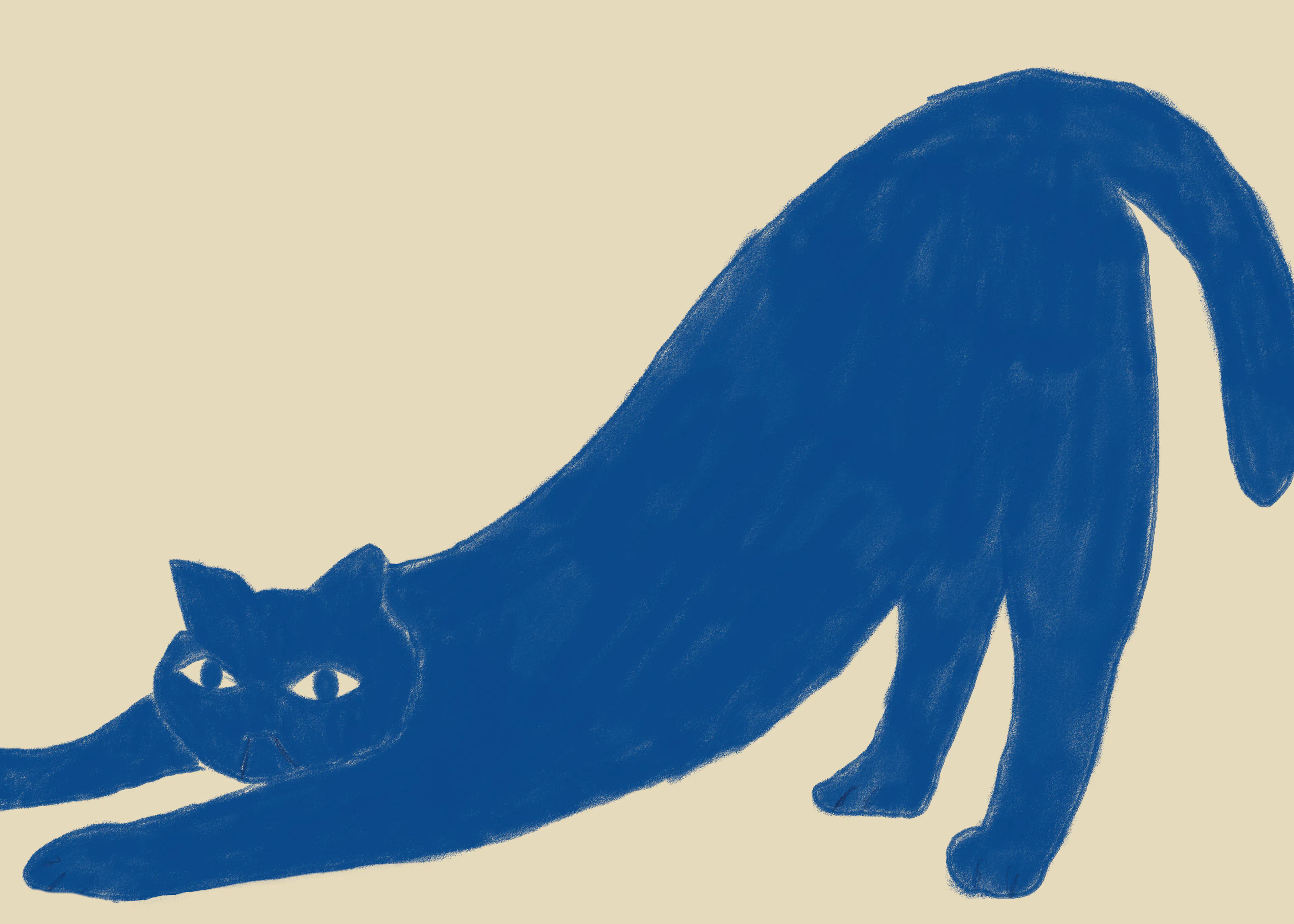 Blue Cat Stretch Poster 0